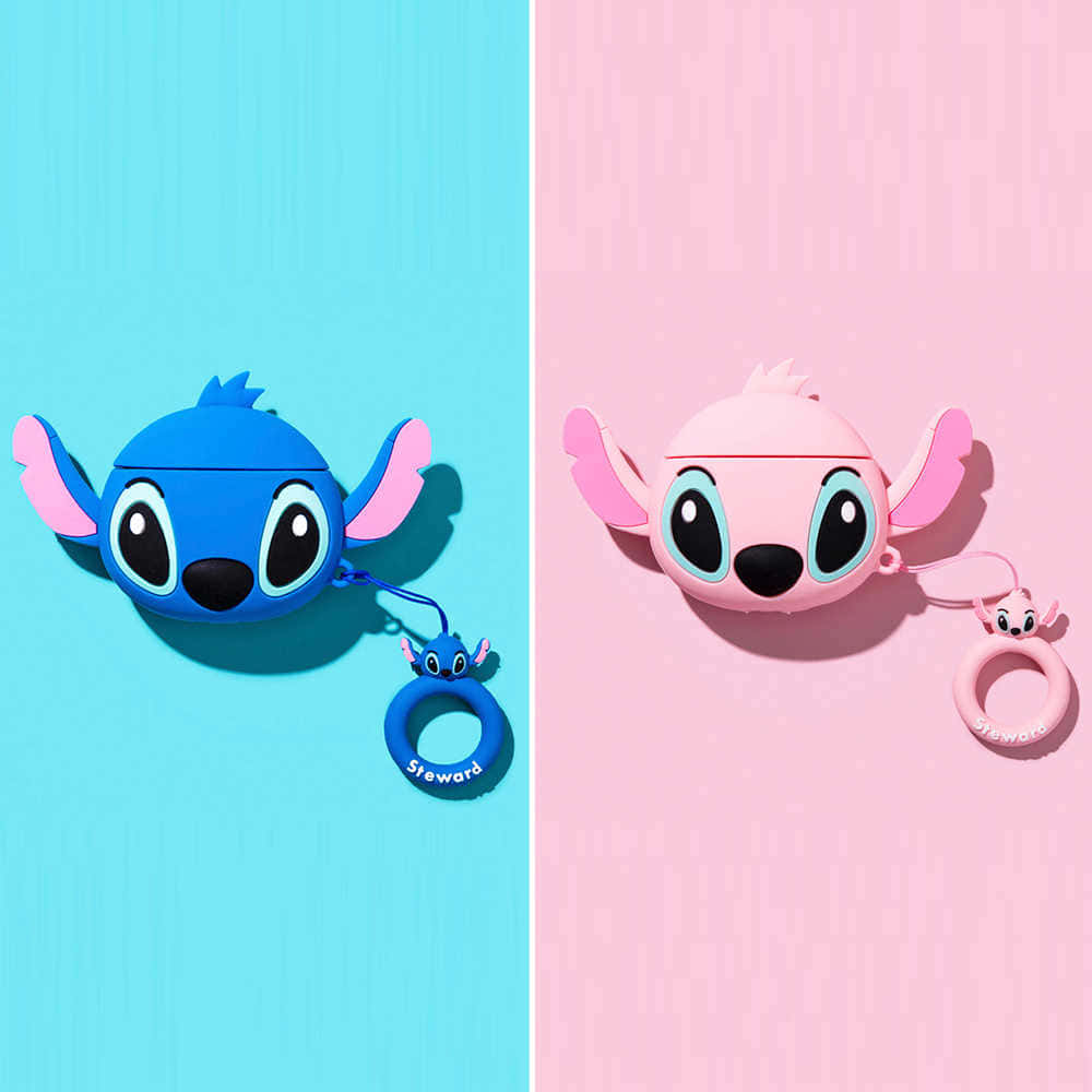 Stitch, AirPods cases, blue, SD Desktop Wallpaper