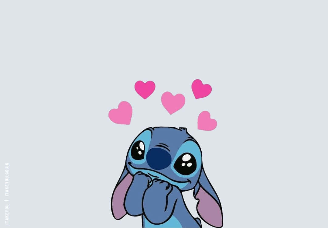 Stitch, Valentines Day, blue alien, SD Desktop Wallpaper