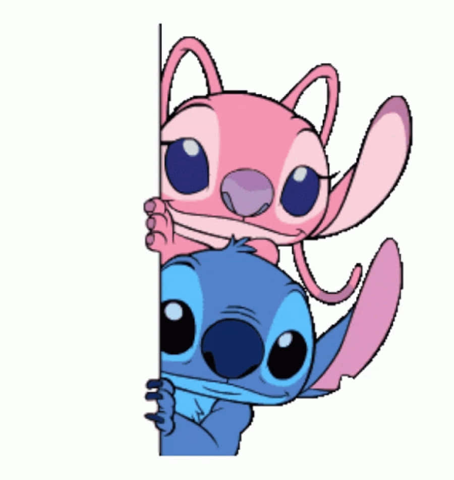 Love Stitch, angel, pink, SD Phone Wallpaper