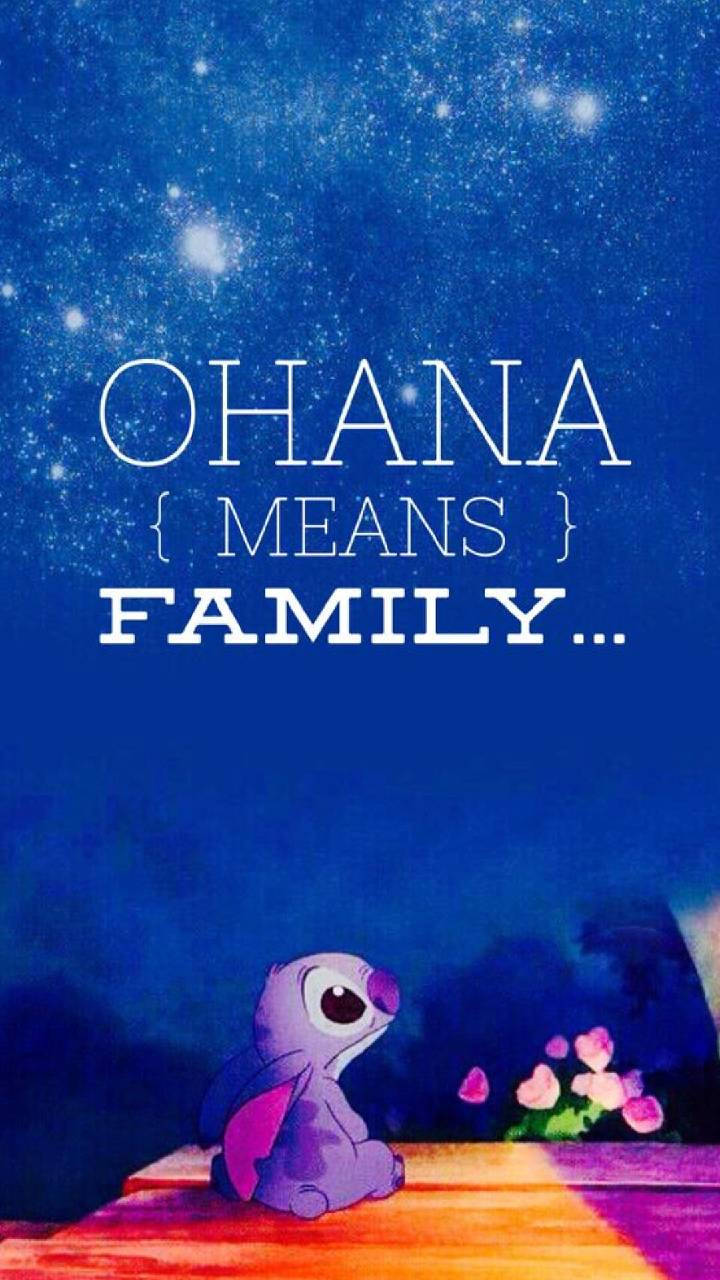Stitch, Ohana, purple, HD Phone Wallpaper