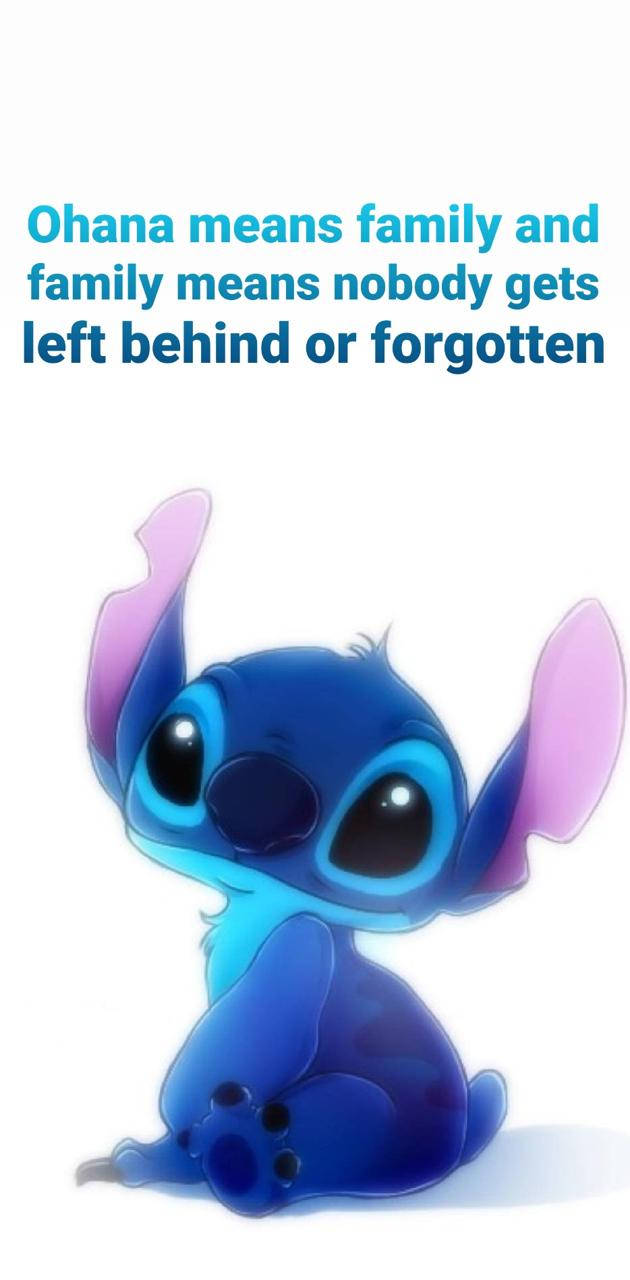 Stitch Ohana, blue alien, big eyes, HD Phone Wallpaper