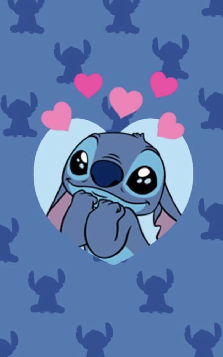 Stitch, Valentines Day, heart, HD Phone Wallpaper