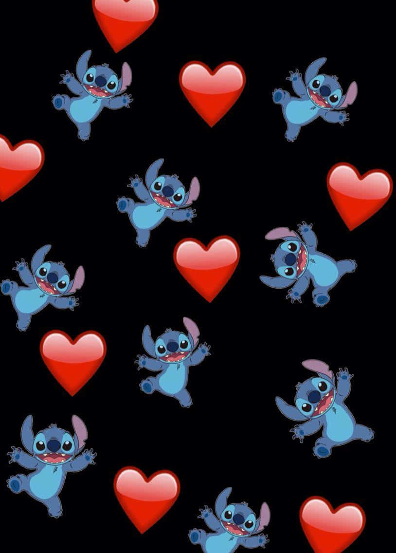 Stitch, Valentines Day, blue, SD Phone Wallpaper