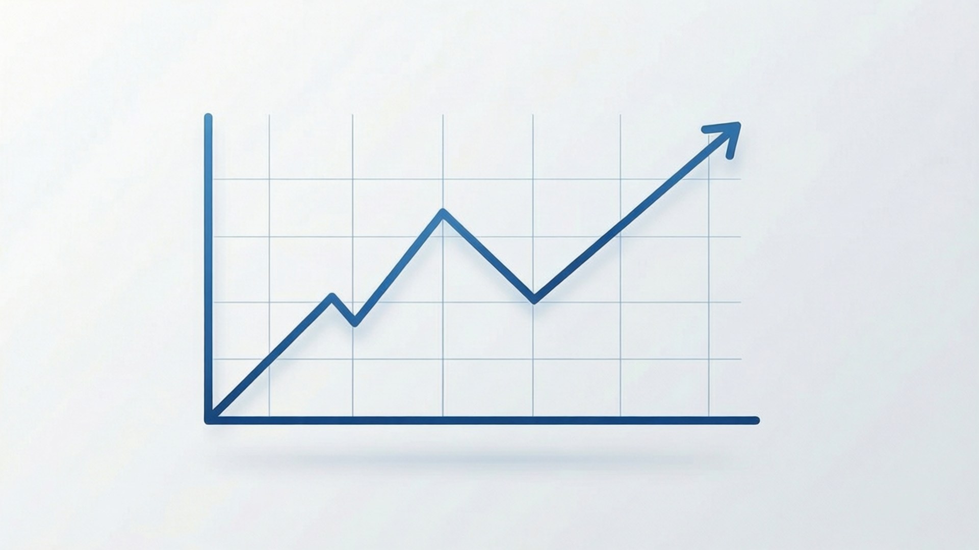 upward trend, minimal blue line graph, grid, Full HD Desktop Wallpaper