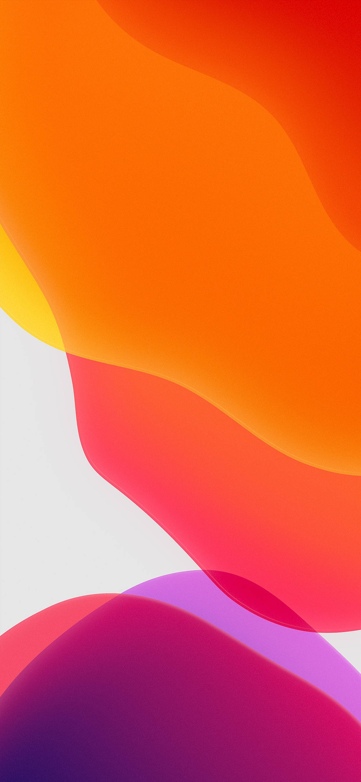 iOS 13, orange, red, 2K Phone Wallpaper