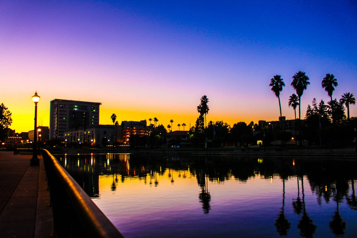 Stockton, morning sky, sunset sky, SD Desktop Wallpaper