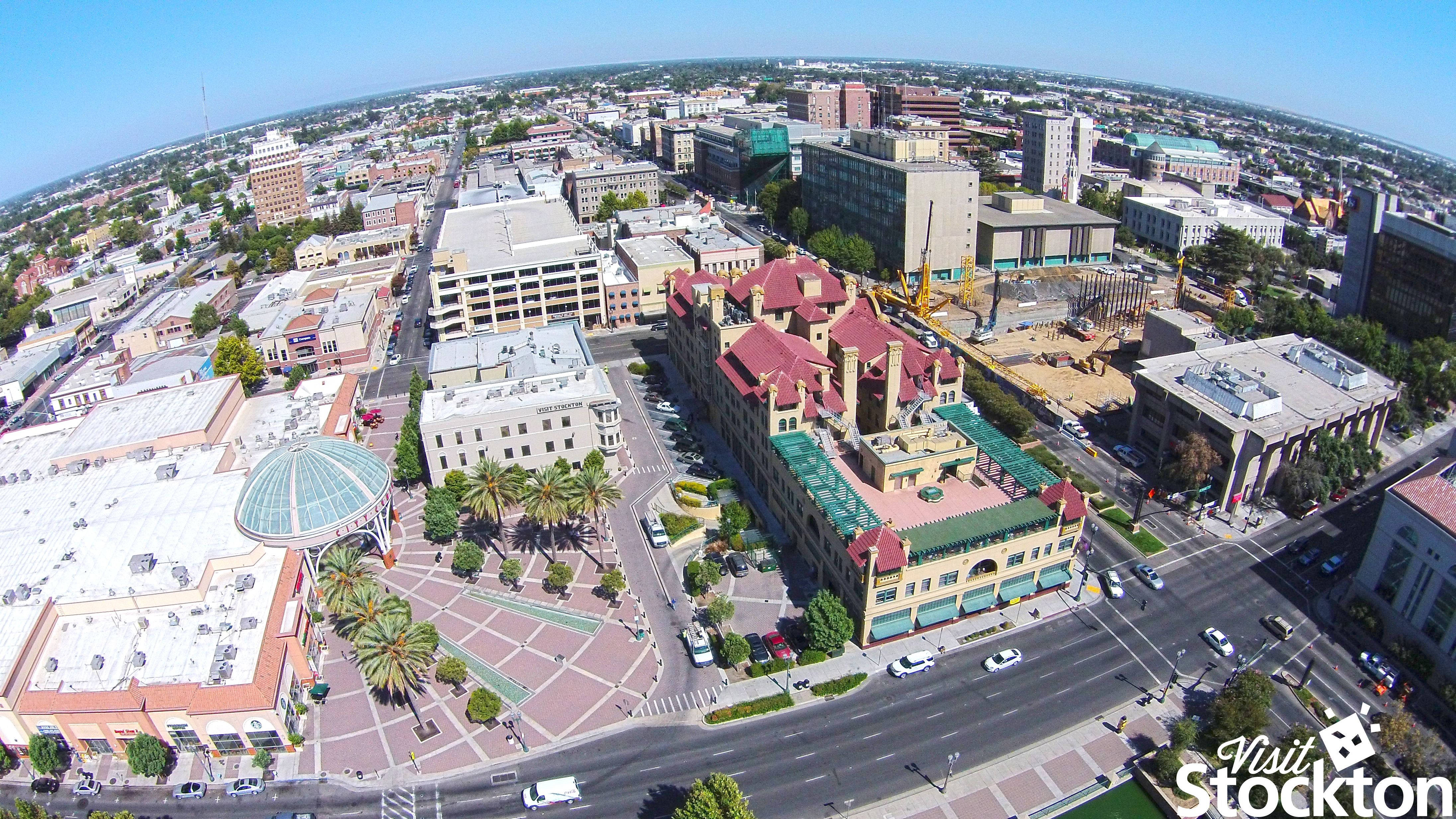 Stockton, downtown, historic buildings, 4K Desktop Wallpaper