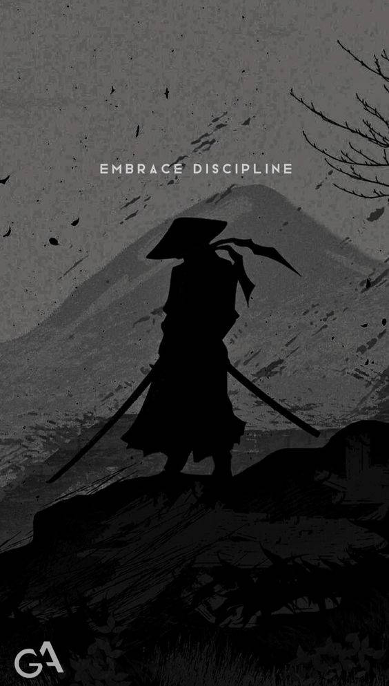 samurai warrior, sword, rocky peak, SD Phone Wallpaper