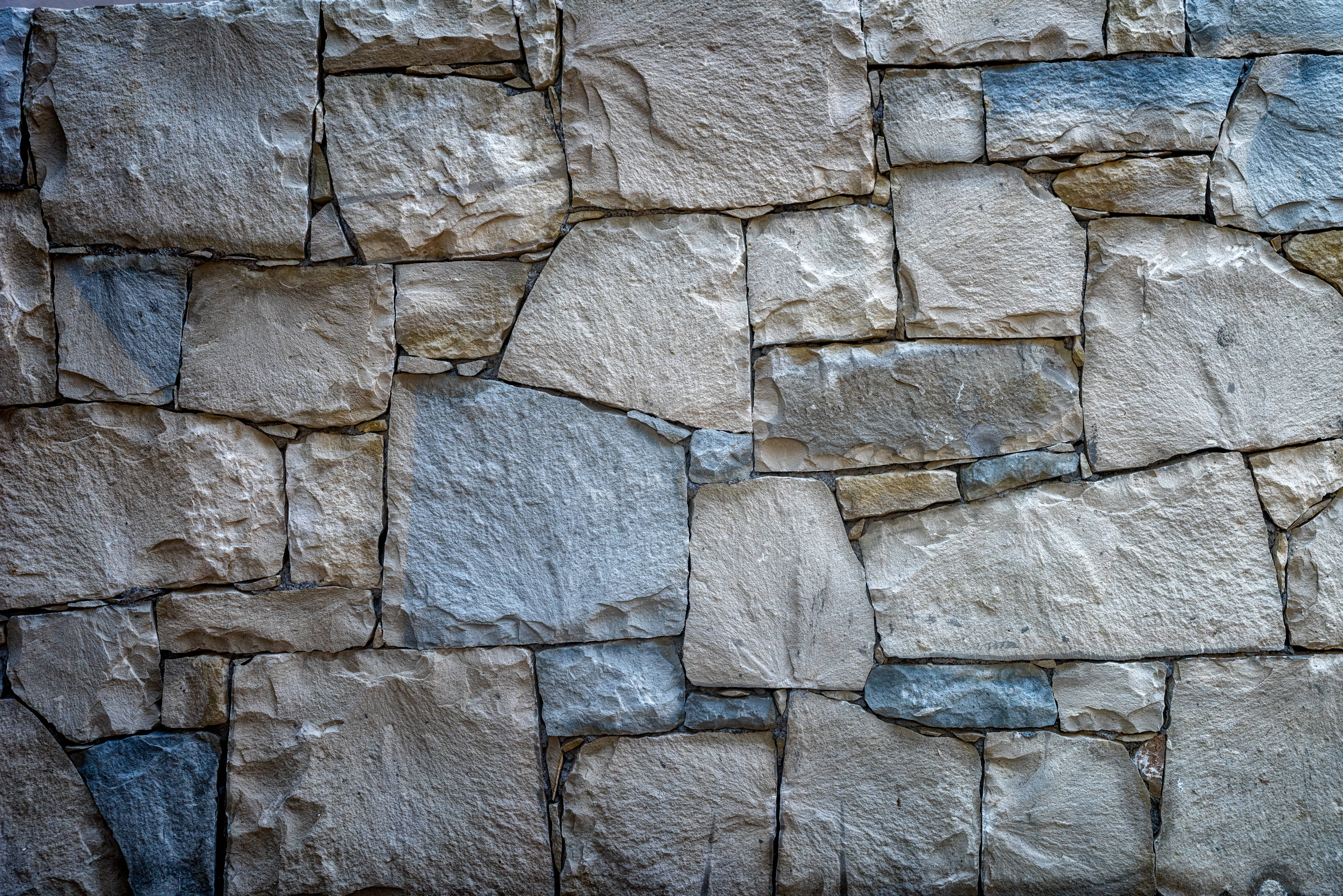 rustic stone wall, beige gray, tan, 5K Desktop Wallpaper