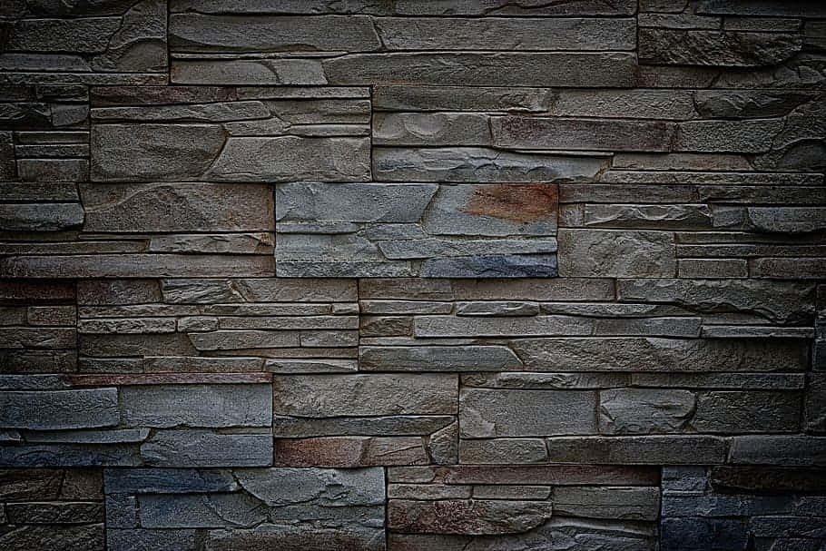 brown stone, rugged stone wall, gray tones, SD Desktop Wallpaper