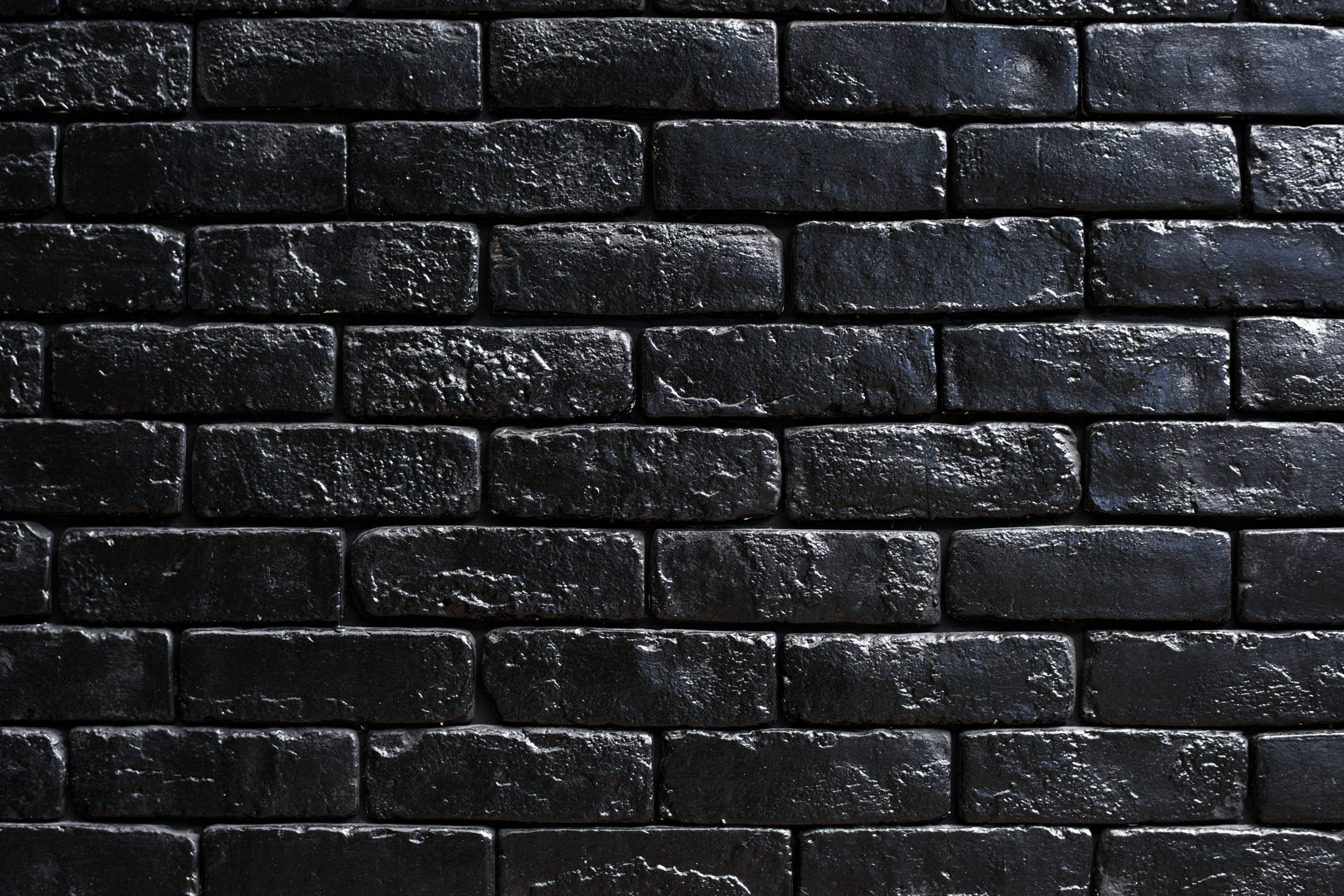 dark wall stone bricks, textured black brick wall, subtle gray highlights, Full HD Desktop Wallpaper