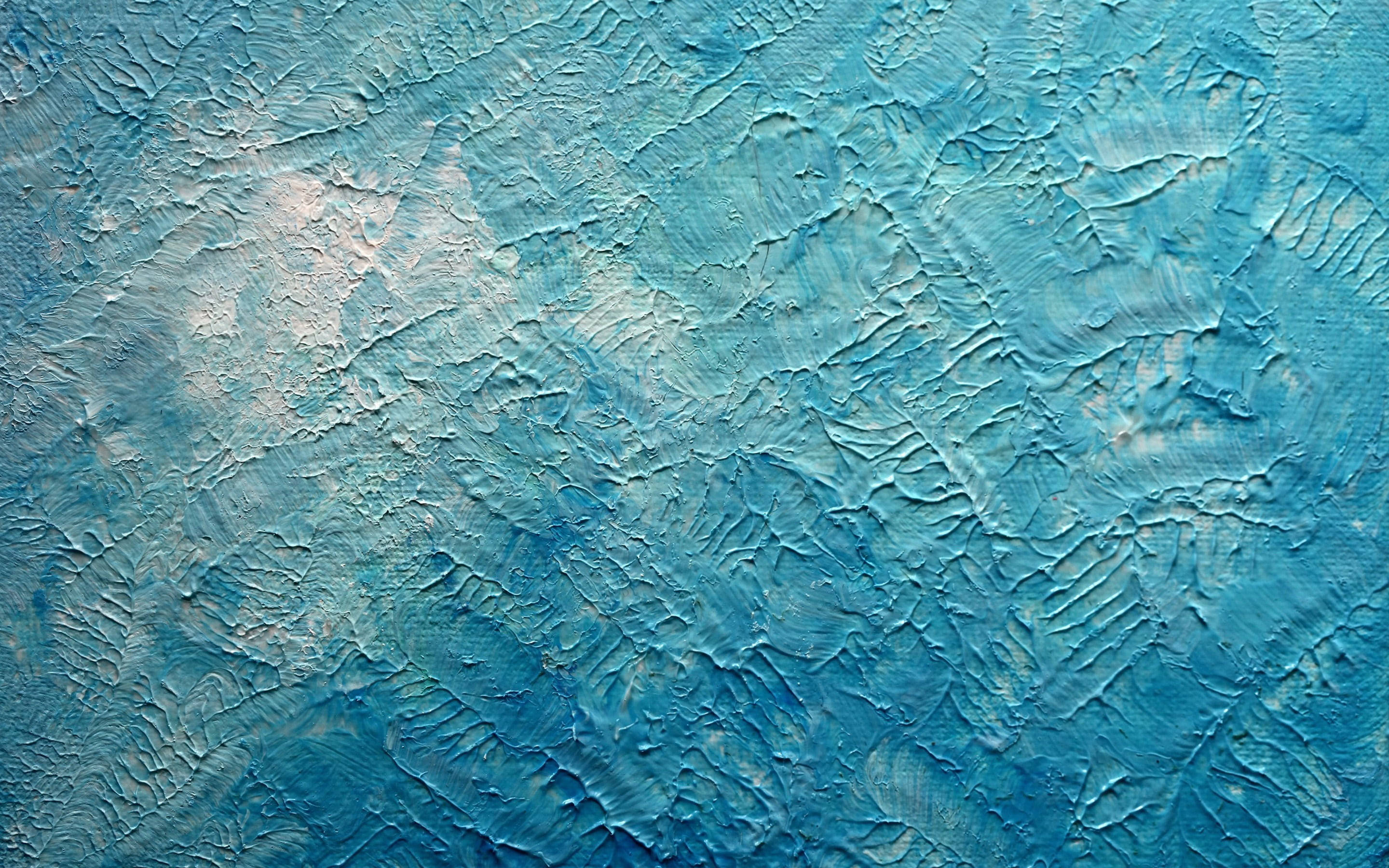 Stone Wall, thick blue paint, textured blue and white paint, 2K Desktop Wallpaper
