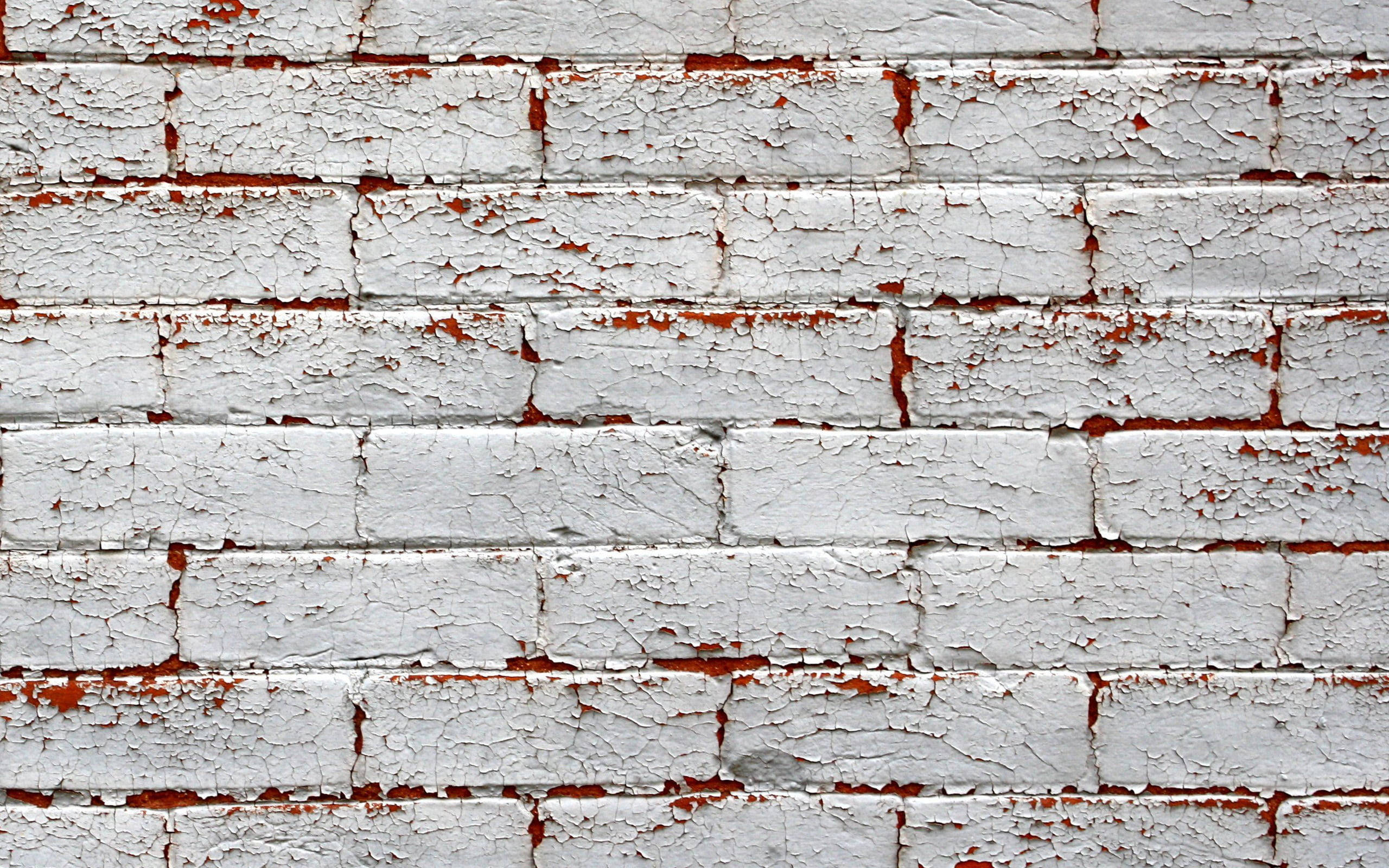 painted brick stone wall, white paint, red brick wall, 2K Desktop Wallpaper