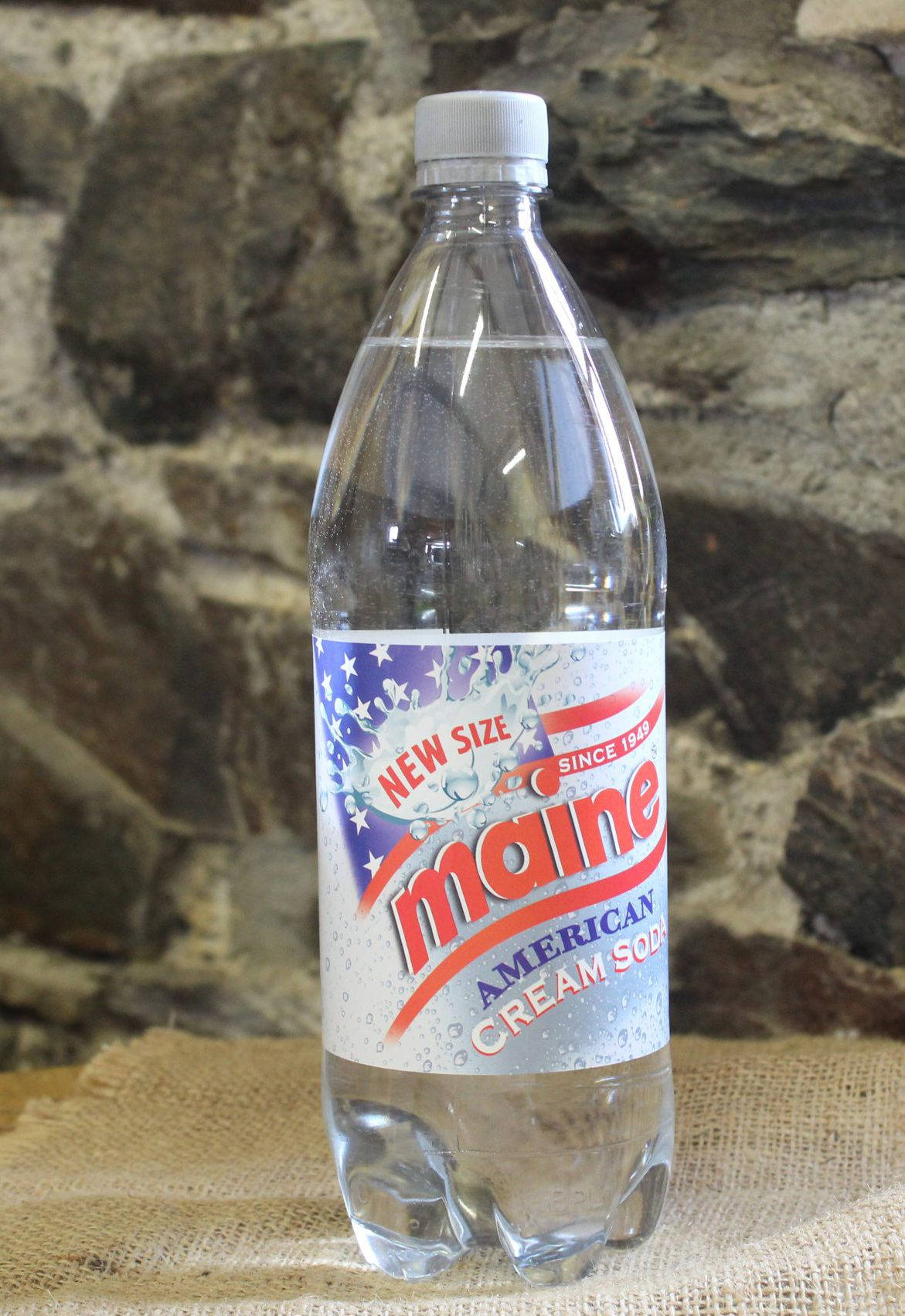 Maine American Cream Soda, clear plastic bottle, burlap, HD Phone Wallpaper