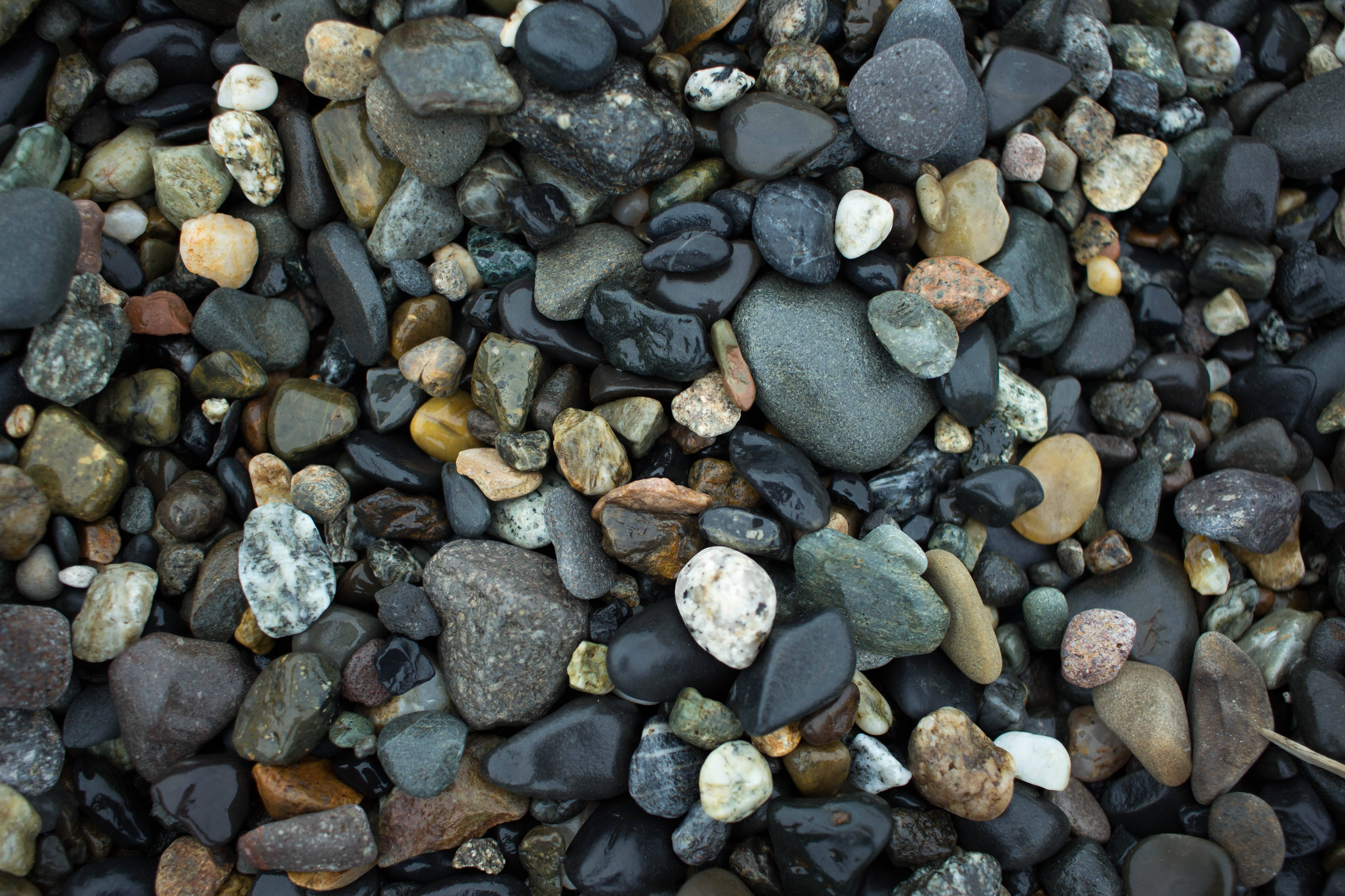 soaked pebbles stone, smooth, wet pebbles, 5K Desktop Wallpaper