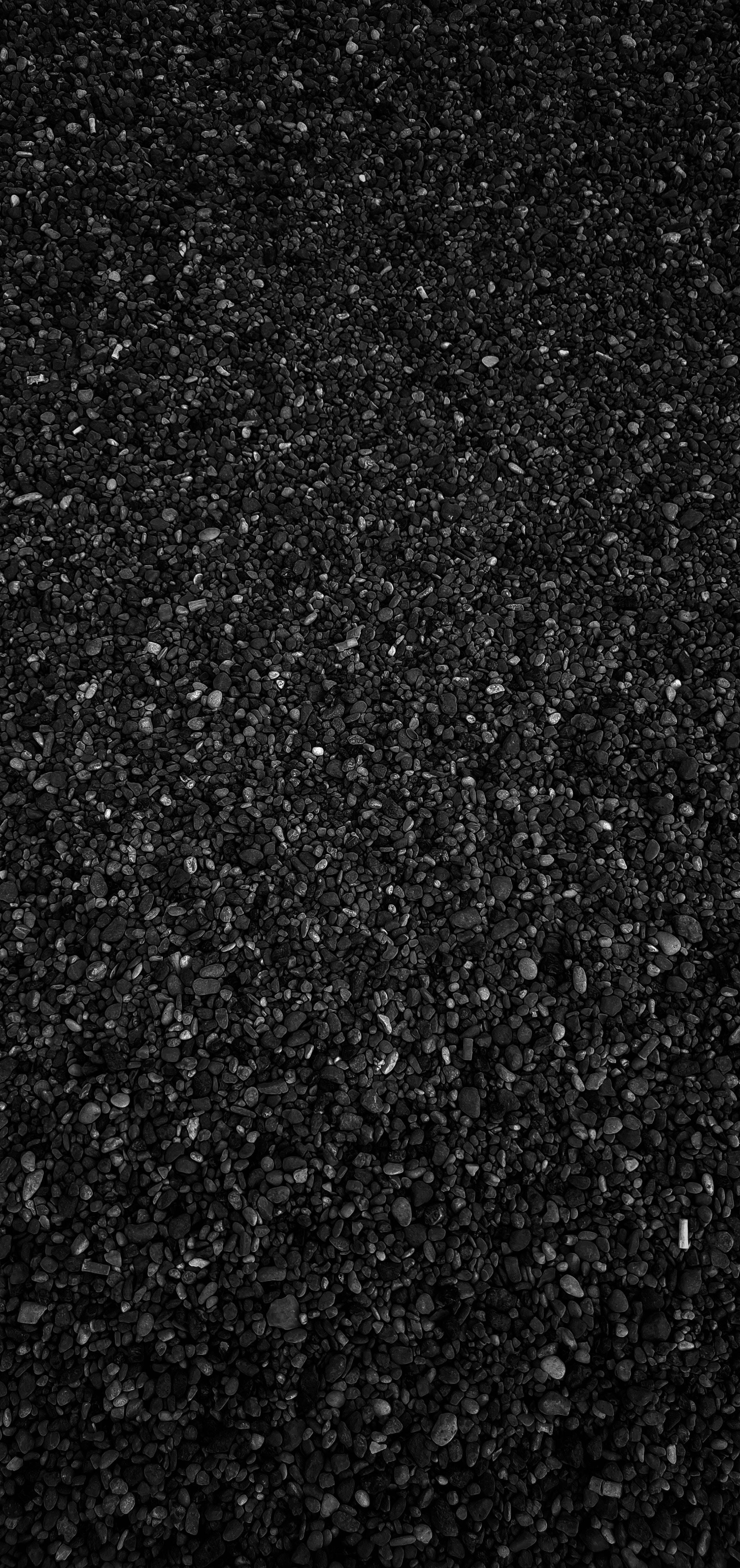sea stone, black gravel, gray highlights, 4K Phone Wallpaper