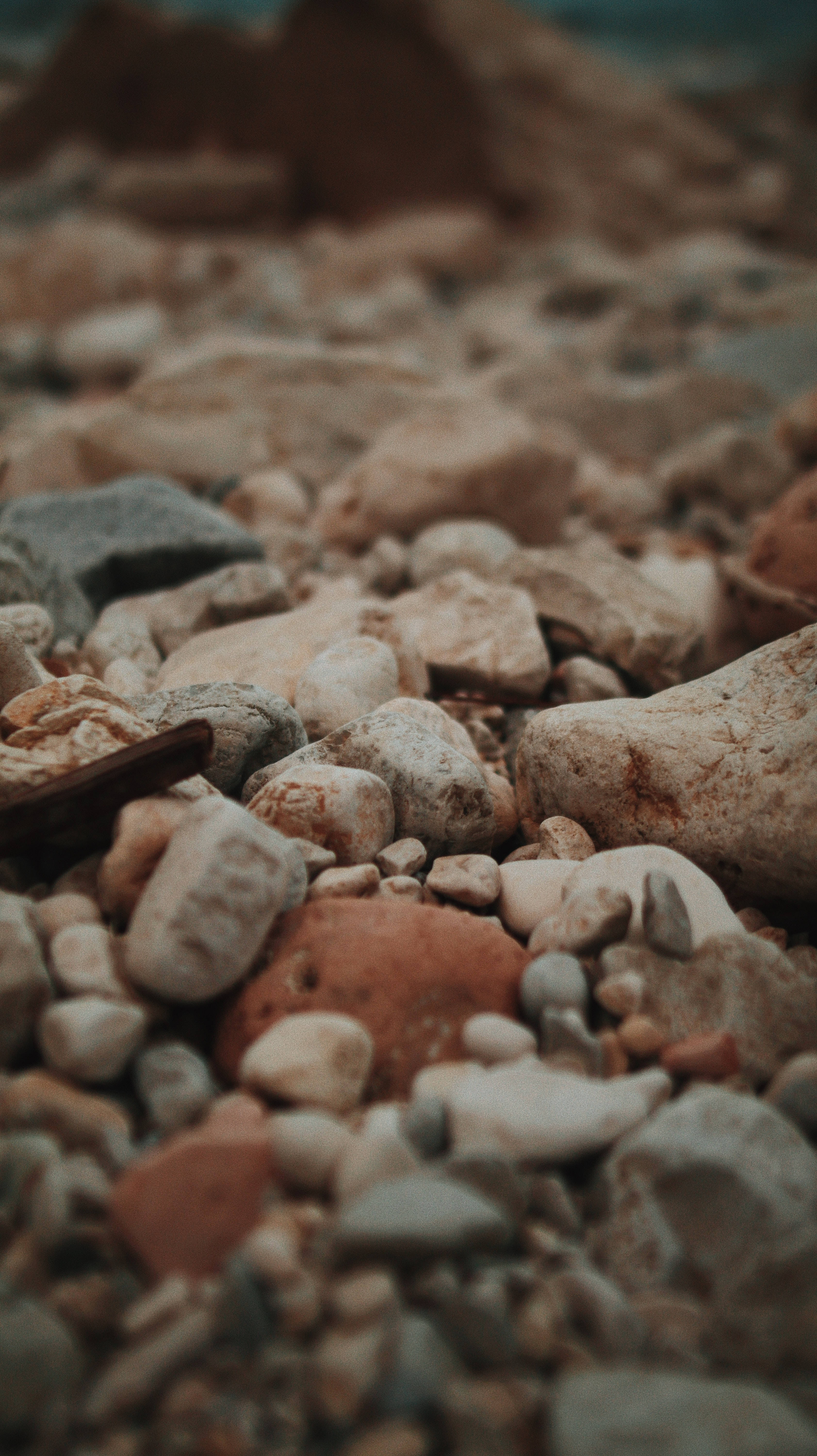 off white stone pebbles, smooth rounded stones, earthy tones, 5K Phone Wallpaper