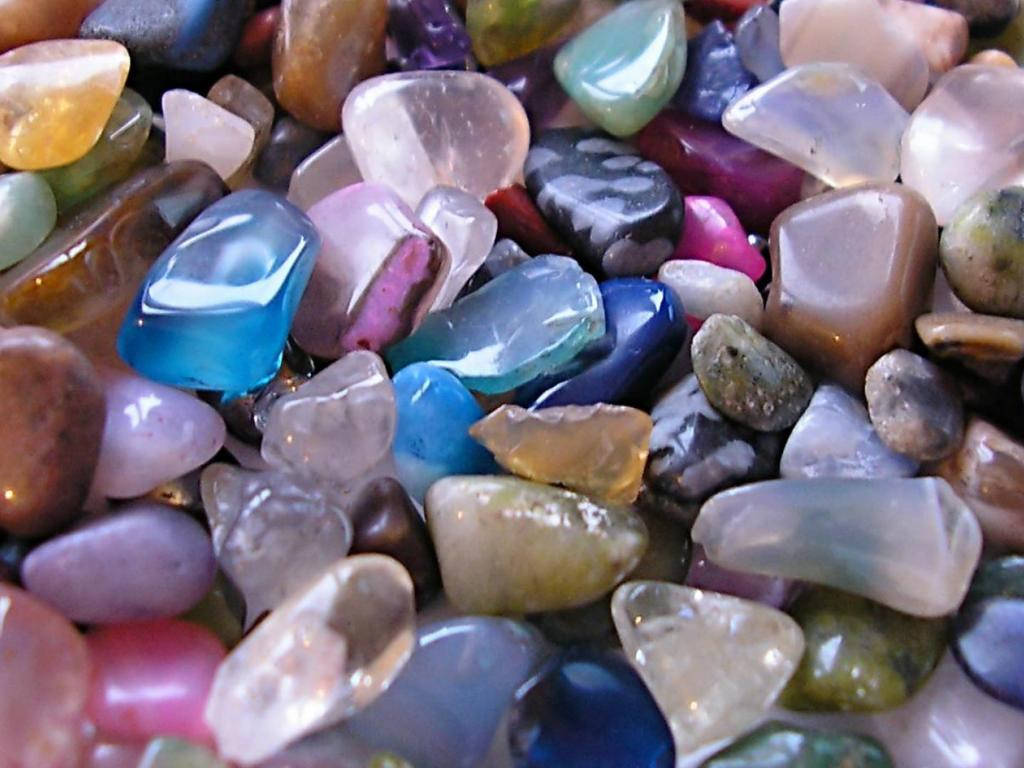 colorful stone gems, blue, pink, SD Desktop Wallpaper