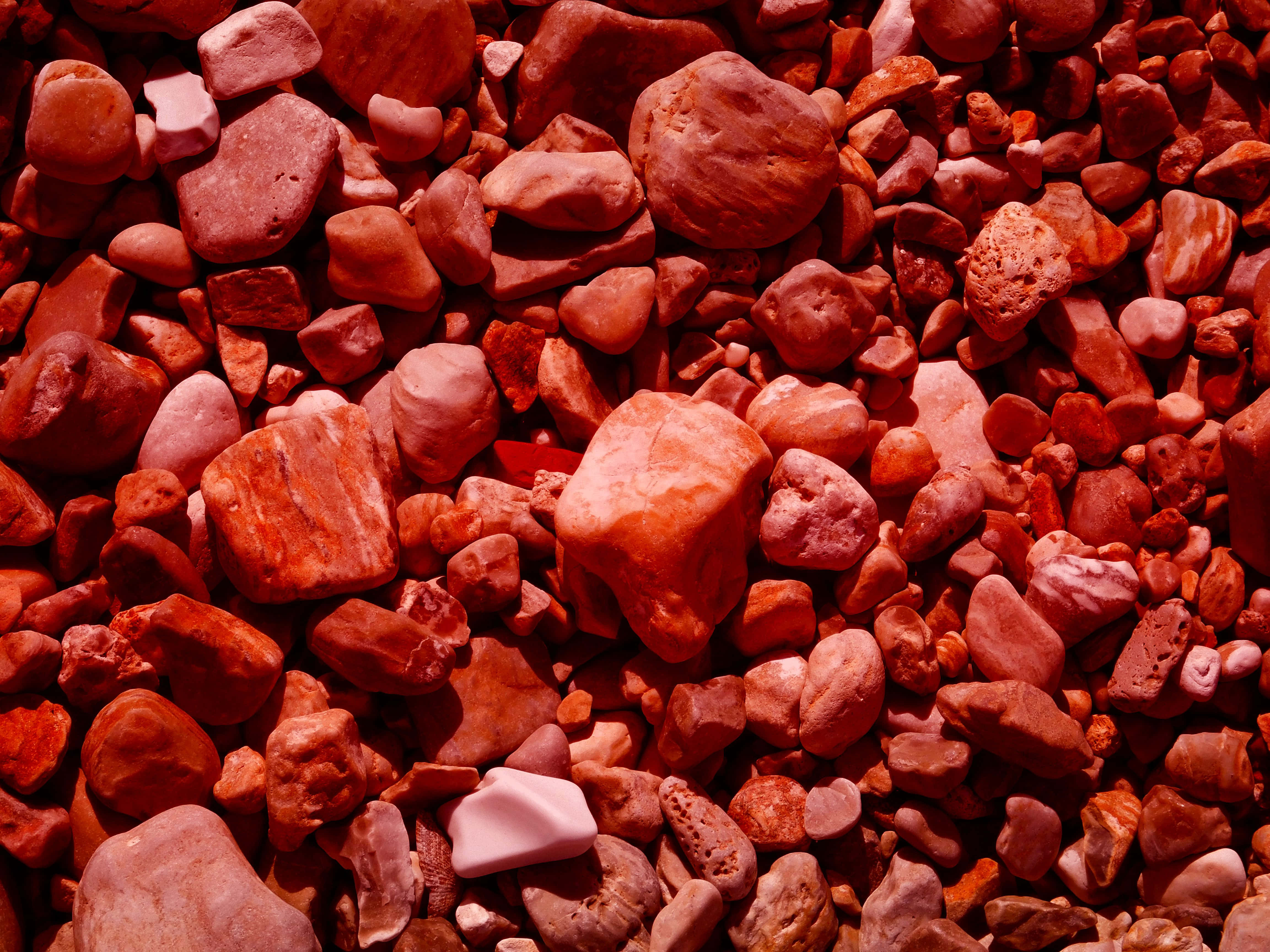 red stone texture, river rocks, red and pink, 4K Desktop Wallpaper
