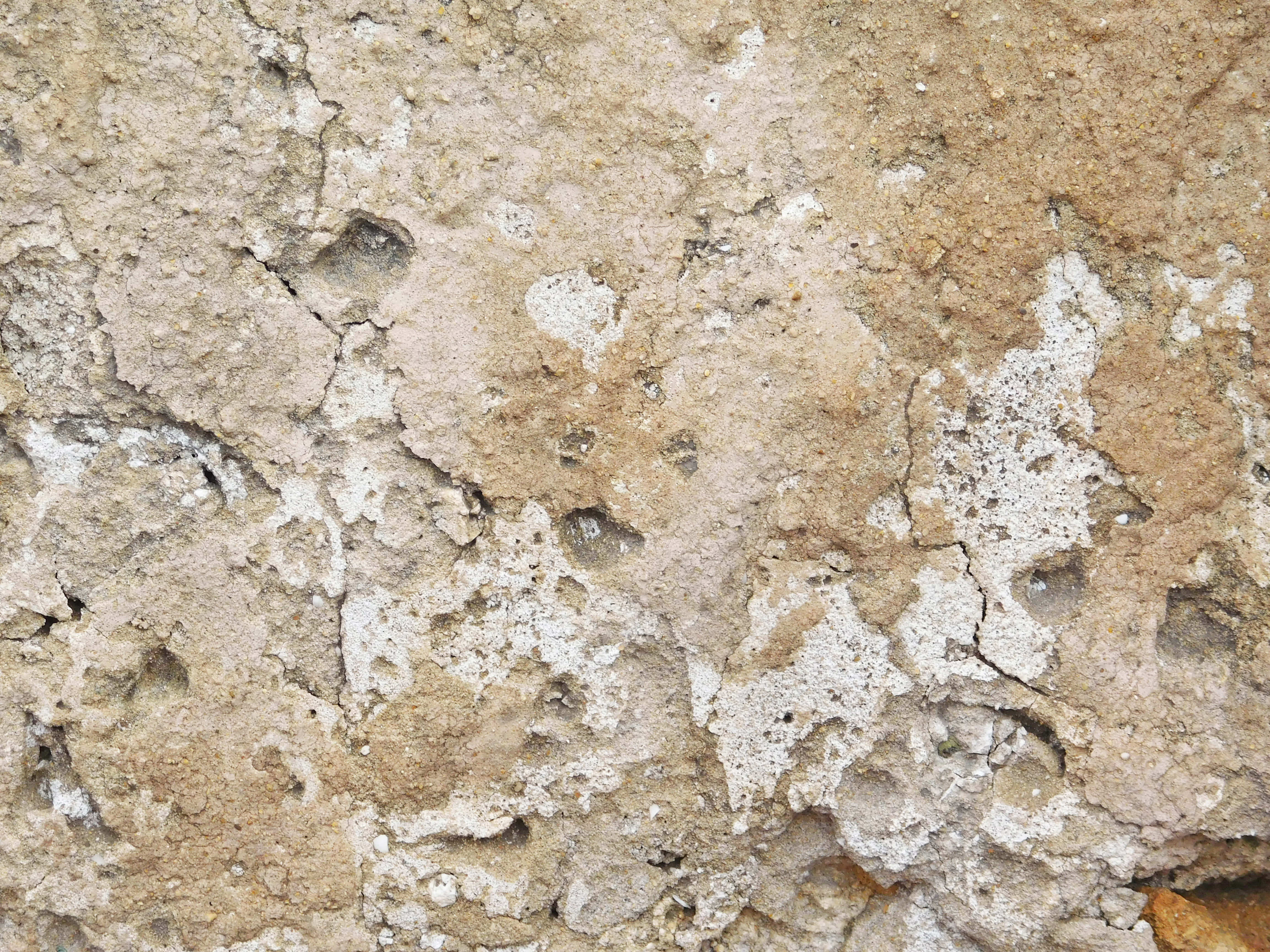 stone texture, weathered beige, white concrete wall, 4K Desktop Wallpaper