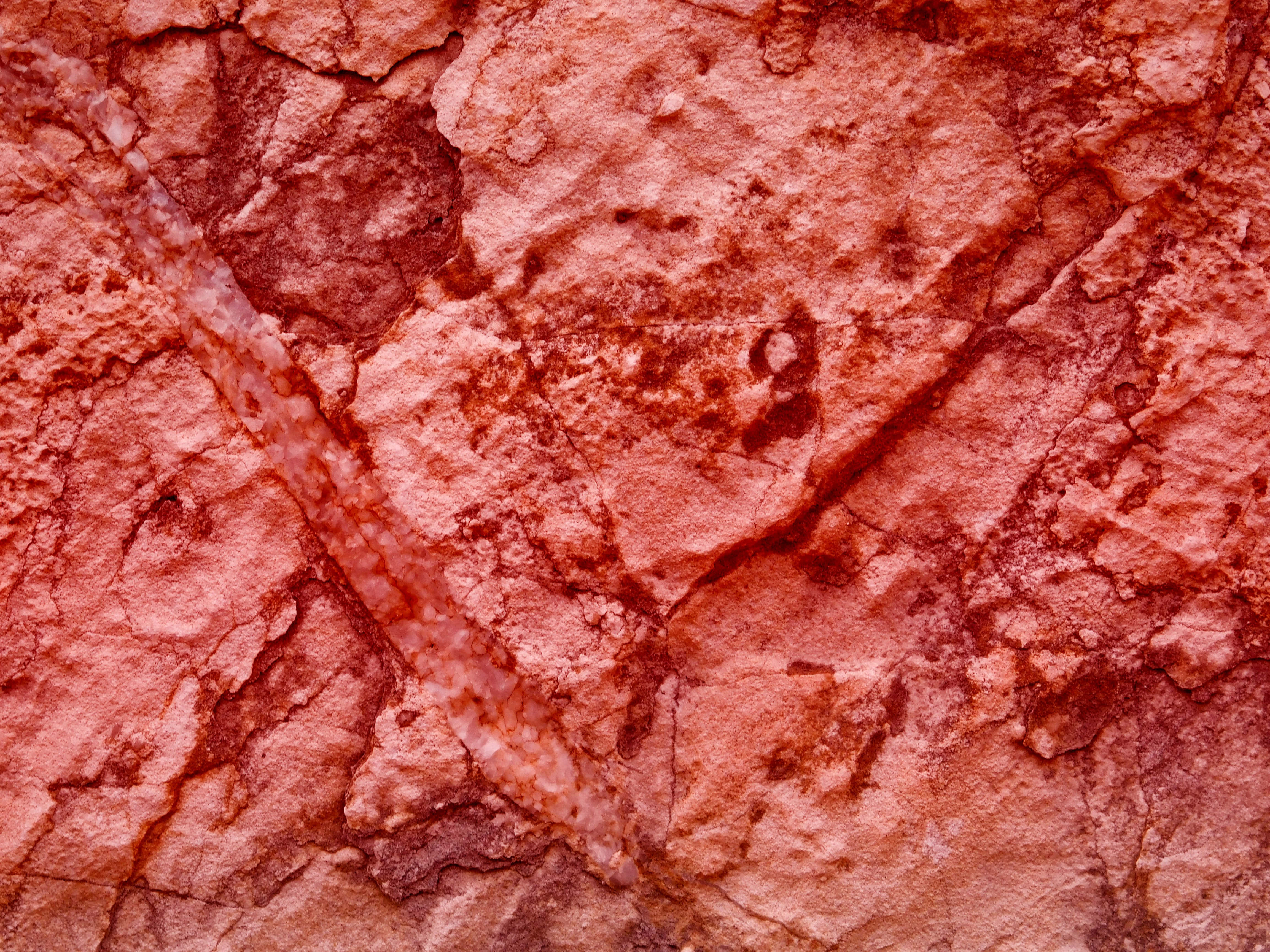 red stone texture, cracked reddish-brown earth, textured ridges, 4K Desktop Wallpaper