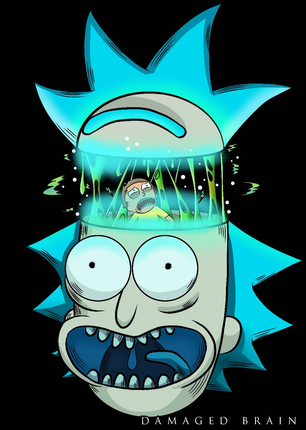 Stoned Cartoon, shattered head, screaming boy, HD Phone Wallpaper