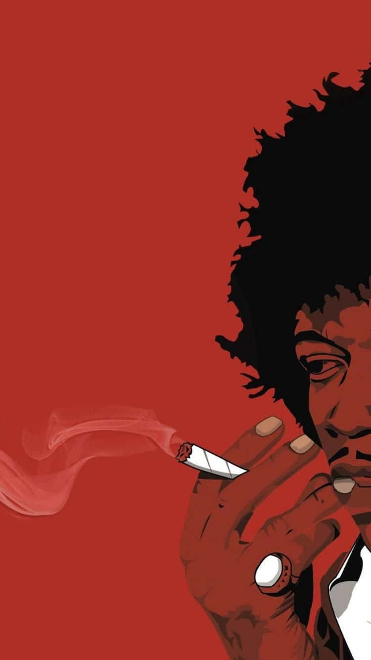 Stoner iPhone, afro, cigarette, HD Phone Wallpaper