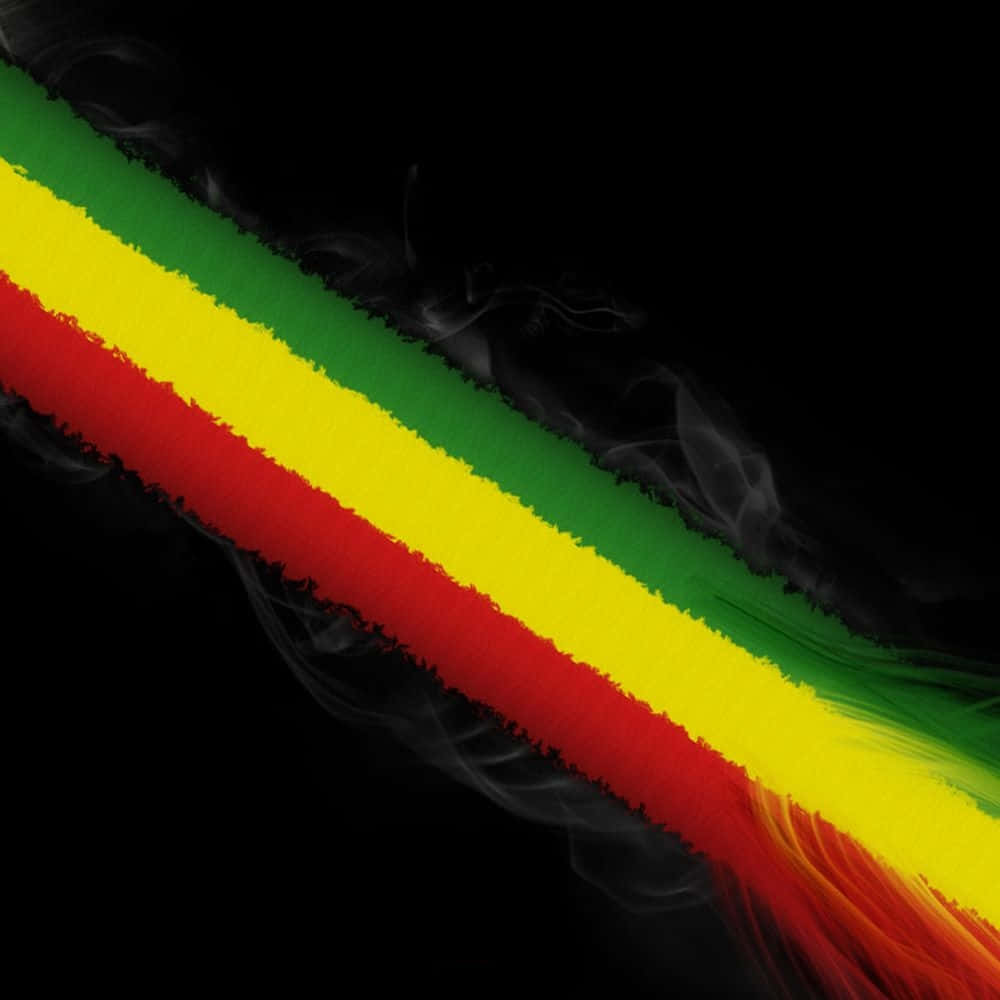 rasta flag, red yellow and green stripes, black background, SD Desktop Wallpaper