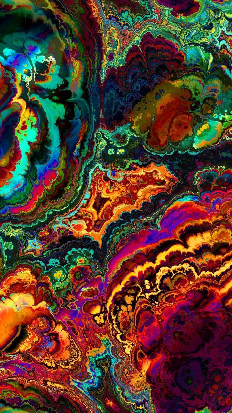 Stoner iPhone, psychedelic colors, organic patterns, HD Phone Wallpaper
