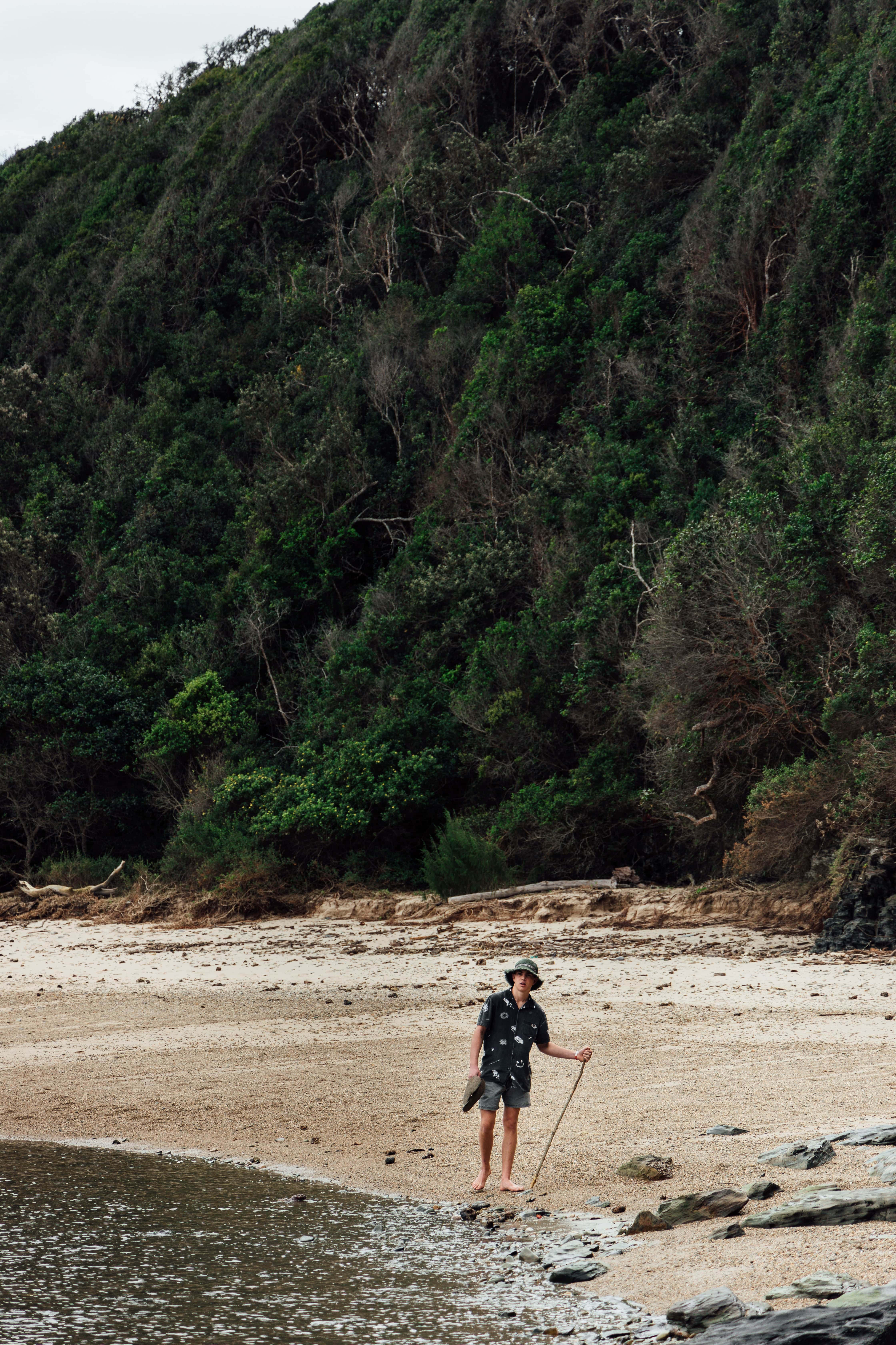 Stranded, island, sandy beach, 5K Phone Wallpaper