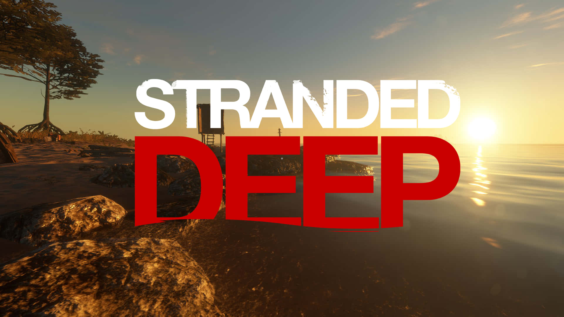 Stranded Deep, Sunset, rocky shoreline, Full HD Desktop Wallpaper