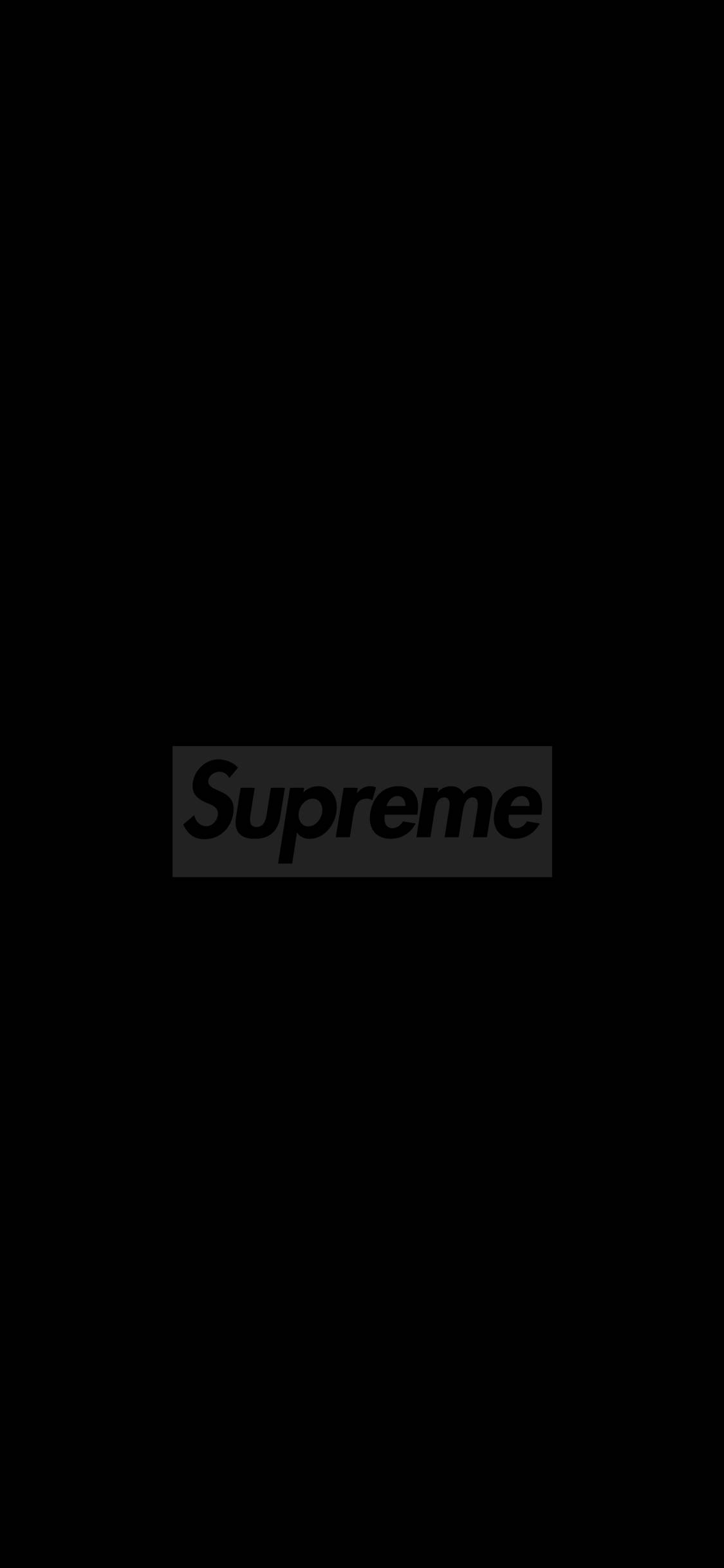 Supreme, black, grey border, Full HD Phone Wallpaper