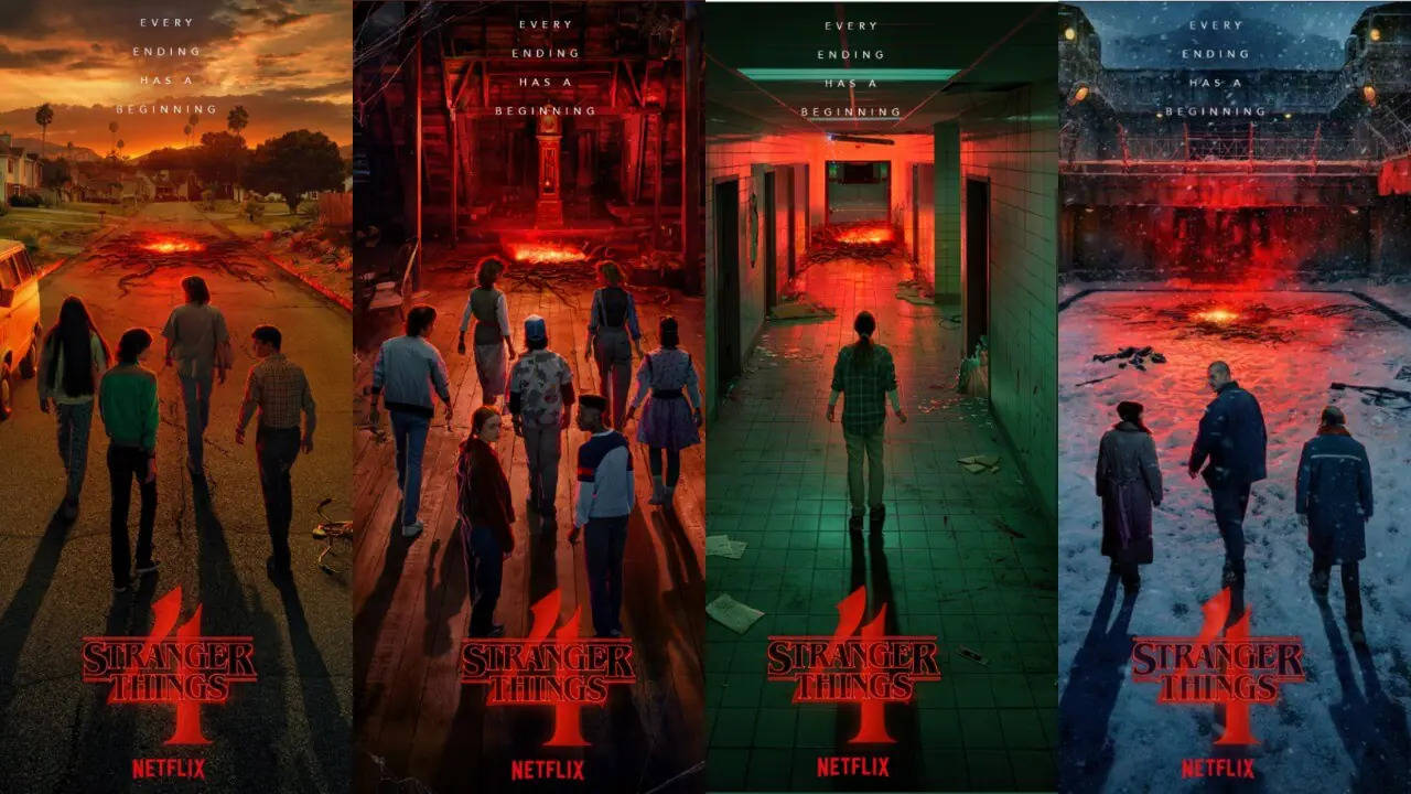 Stranger Things 4, poster collage, characters, HD Desktop Wallpaper