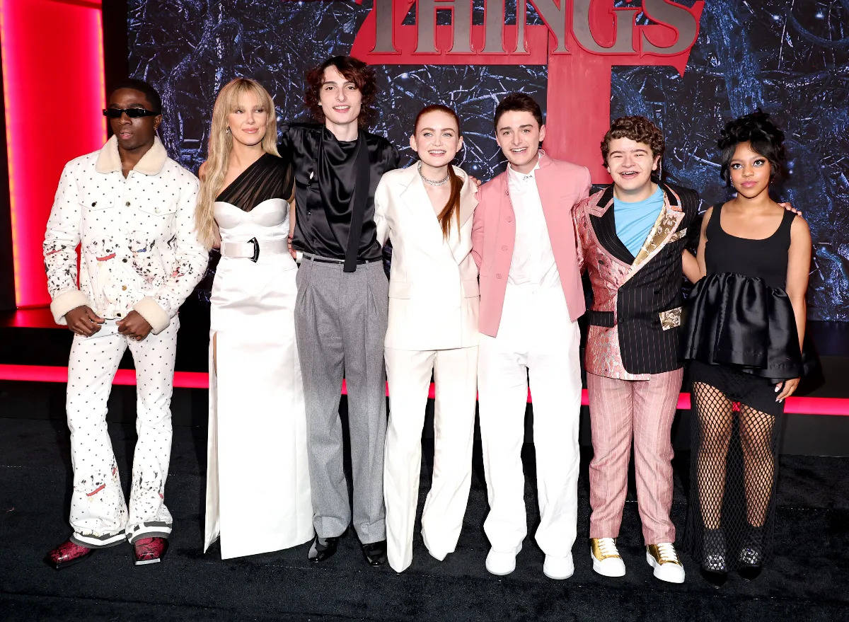 Stranger Things 4, red carpet, red and black backdrop, SD Desktop Wallpaper