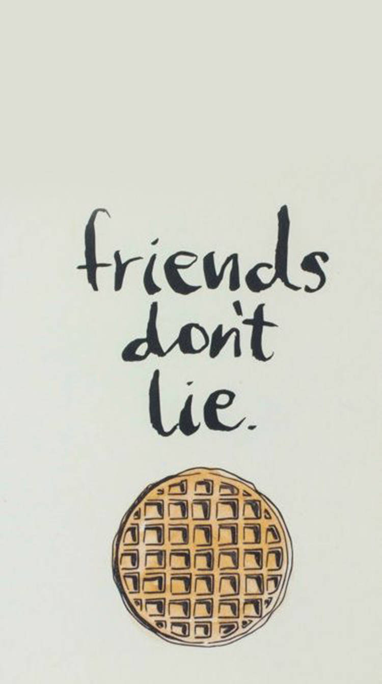 Stranger Things Aesthetic, friends don't lie, illustrated waffle, HD Phone Wallpaper