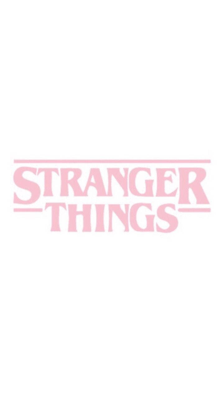 Stranger Things, pink, white background, HD Phone Wallpaper