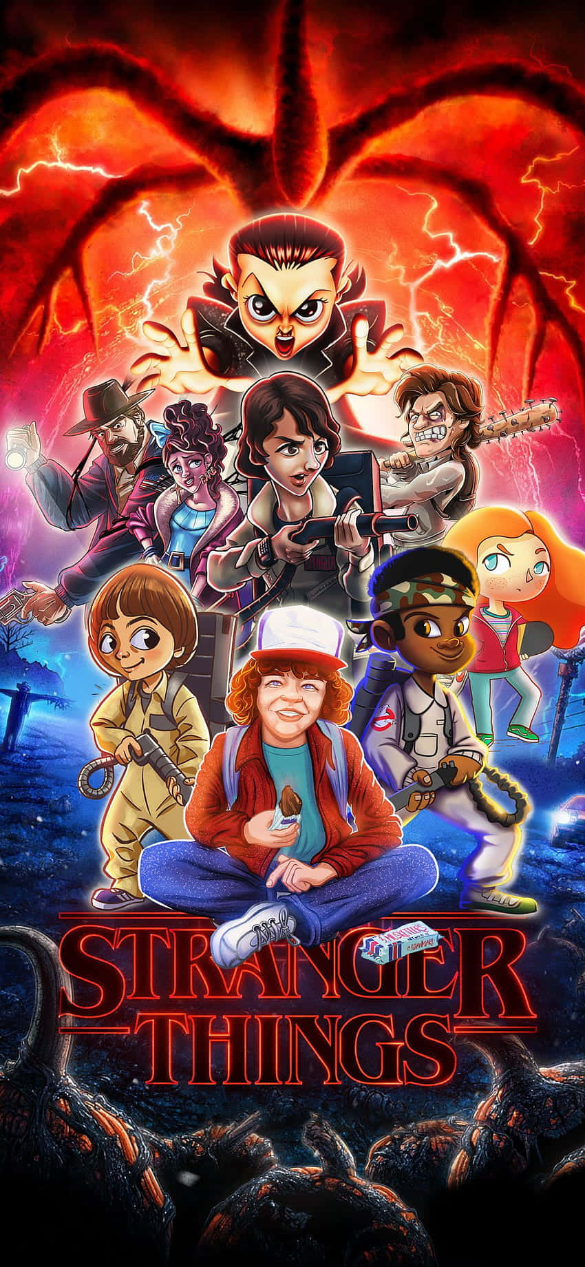 Stranger Things, girly, cartoonish, HD Phone Wallpaper