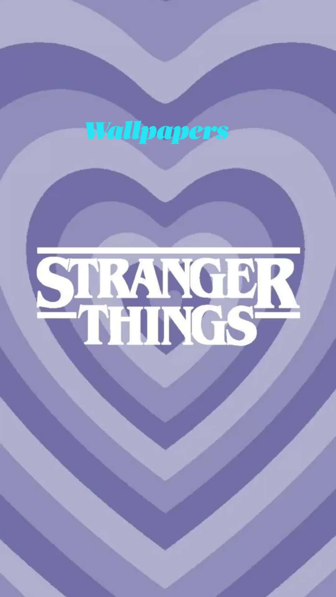 Stranger Things, girly, purple hearts, Full HD Phone Wallpaper