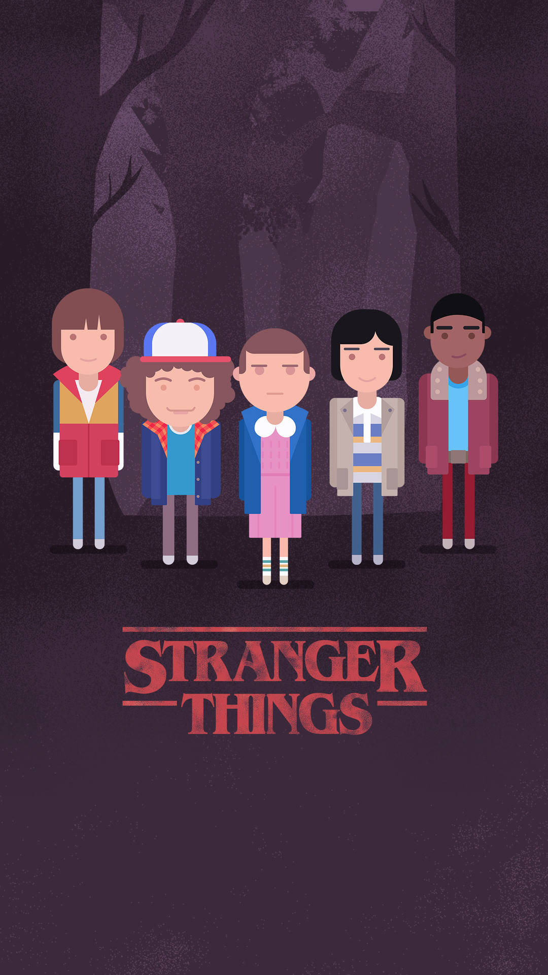 Stranger Things, iPhone, minimalistic art, Full HD Phone Wallpaper