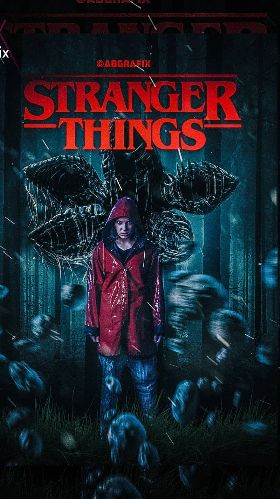 Stranger Things, iPhone, red raincoat, Full HD Phone Wallpaper