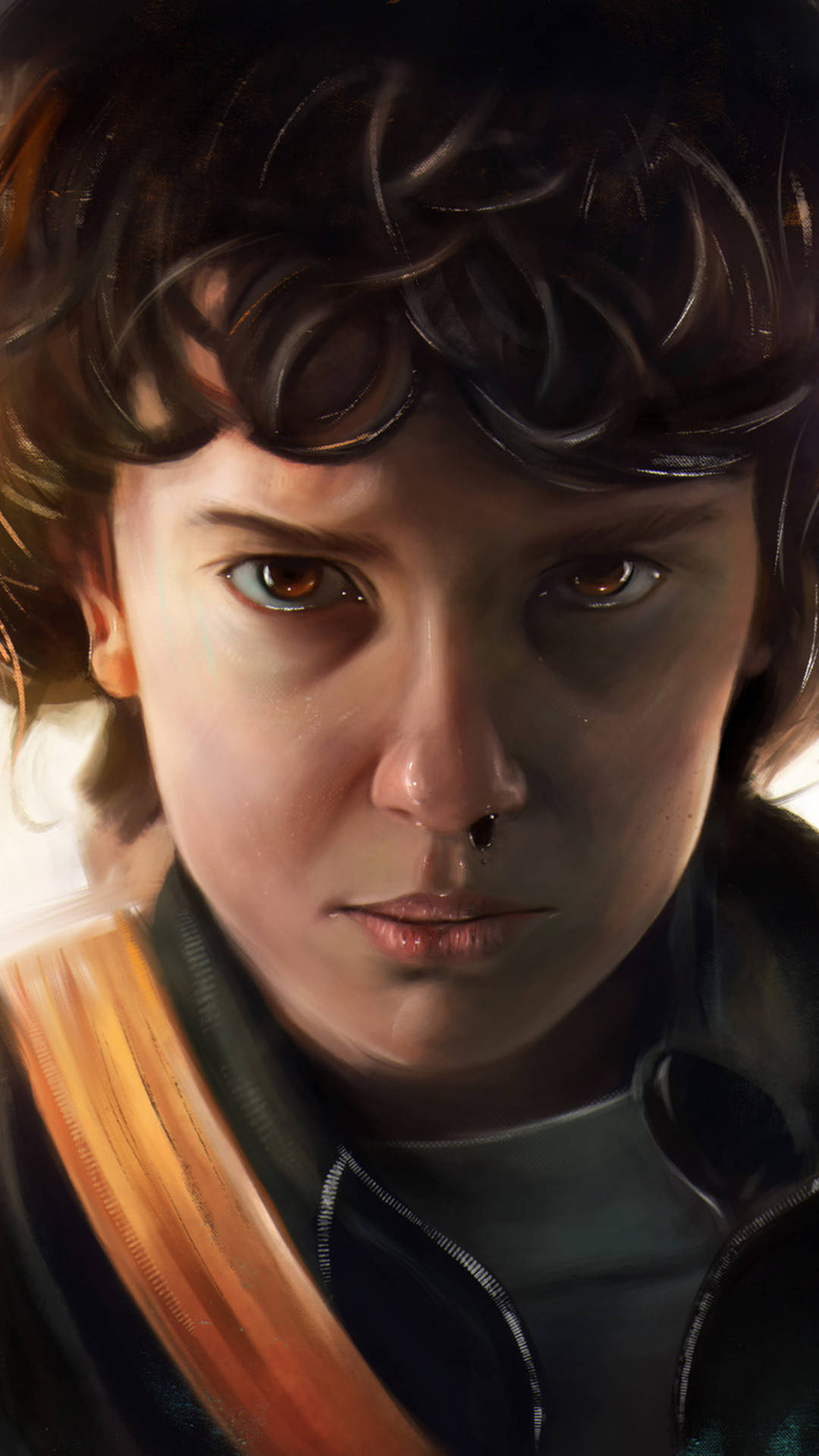 Stranger Things, iPhone, curly dark hair, Full HD Phone Wallpaper