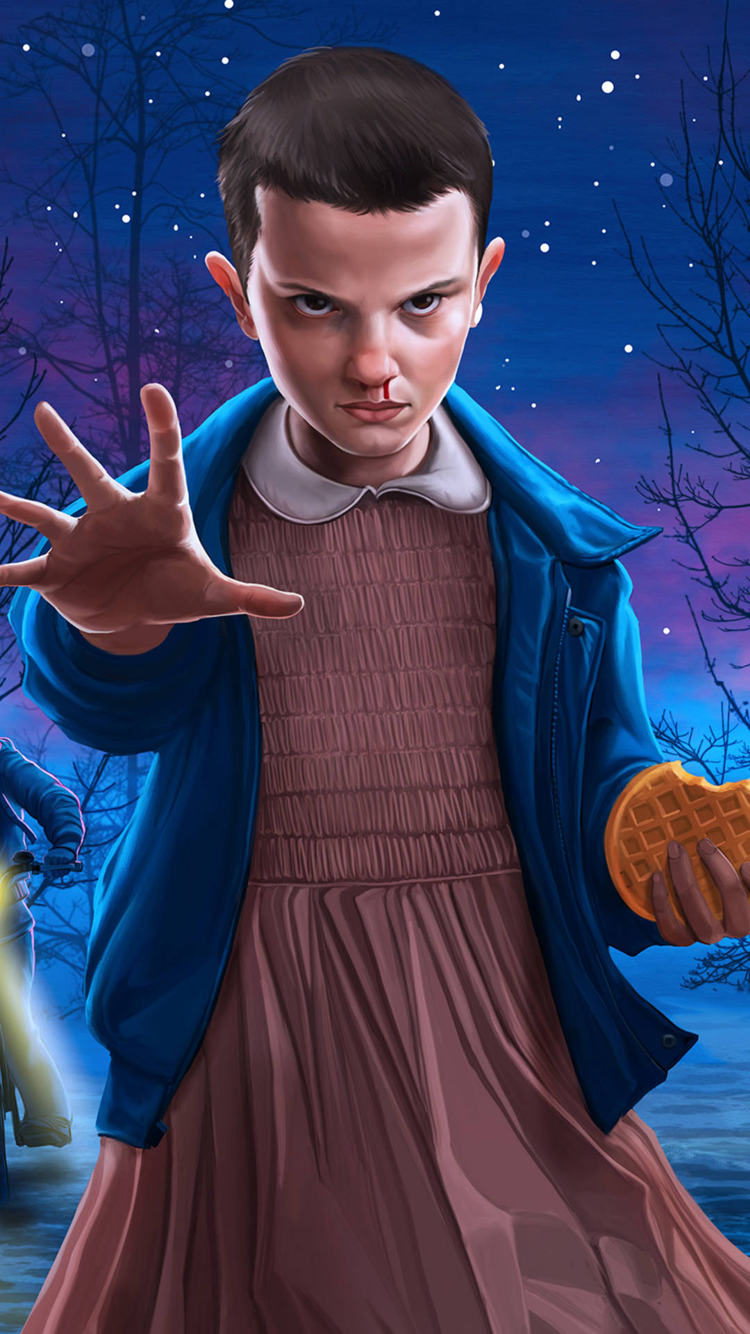 Stranger Things, iPhone, blue jacket, Full HD Phone Wallpaper