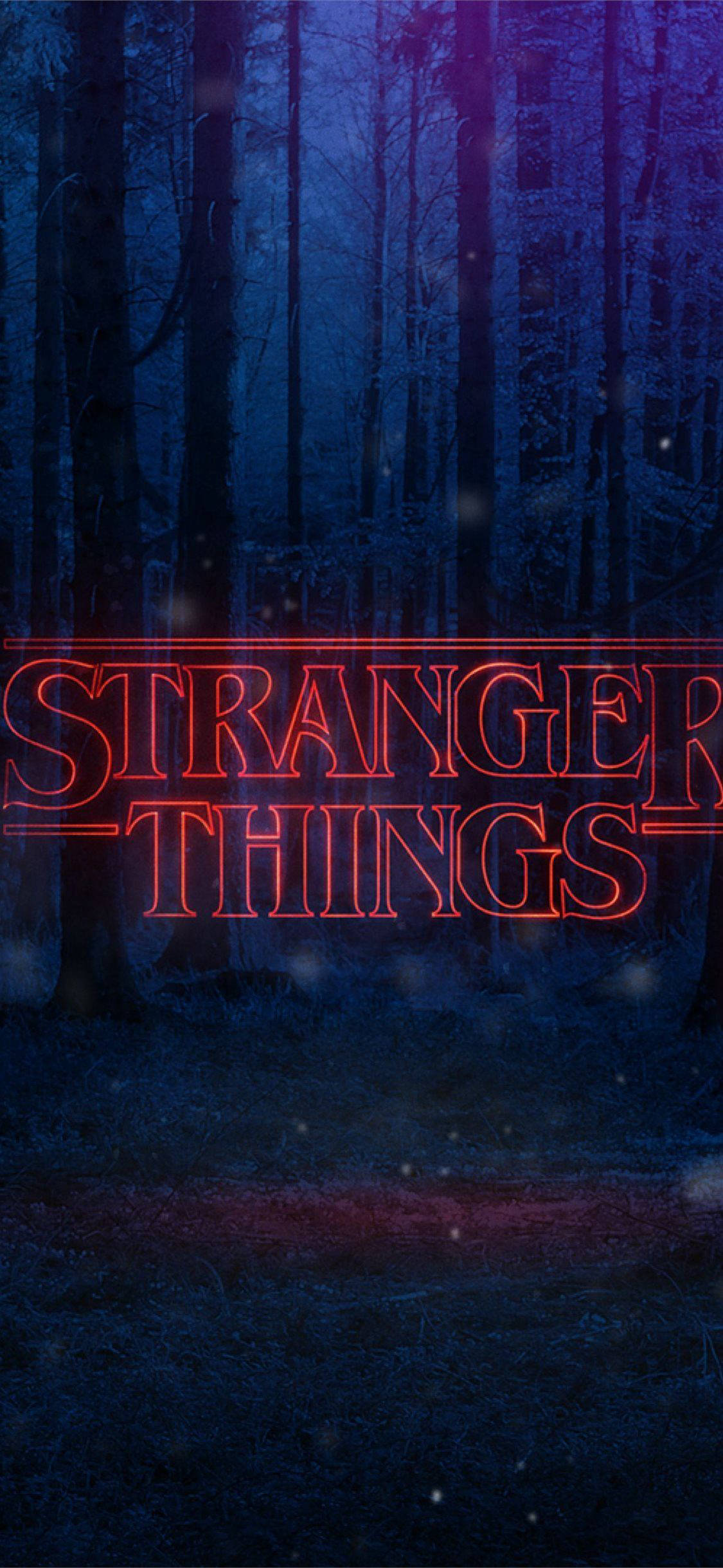 Stranger Things, red, purple twilight sky, Full HD Phone Wallpaper