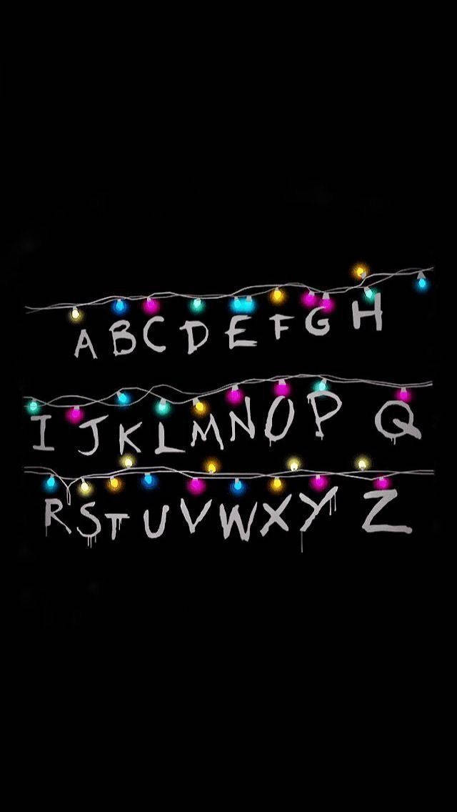 Christmas Lights, Stranger Things Phone, colorful string lights, SD Phone Wallpaper