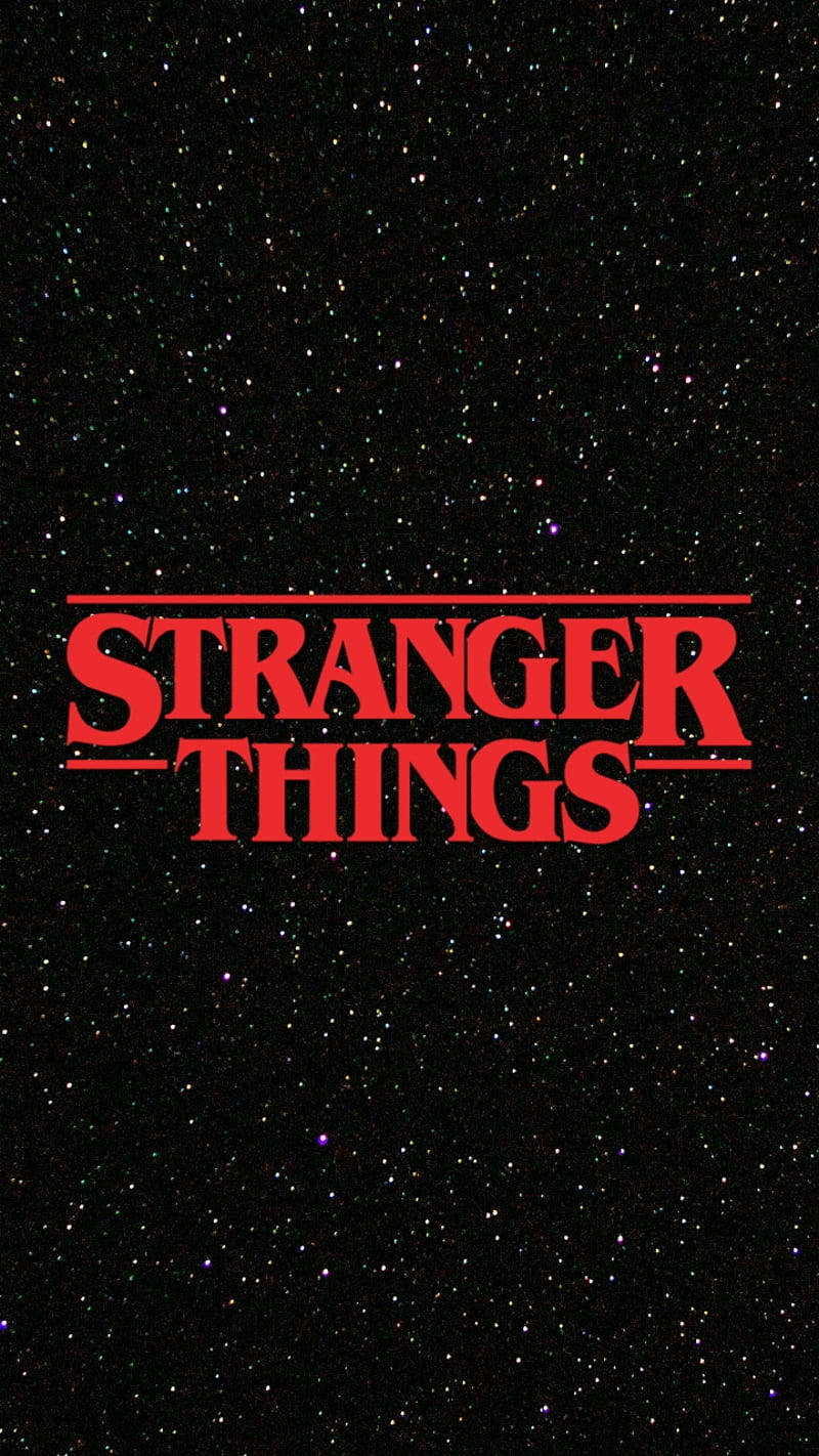 Starry Sky, Stranger Things, red, HD Phone Wallpaper