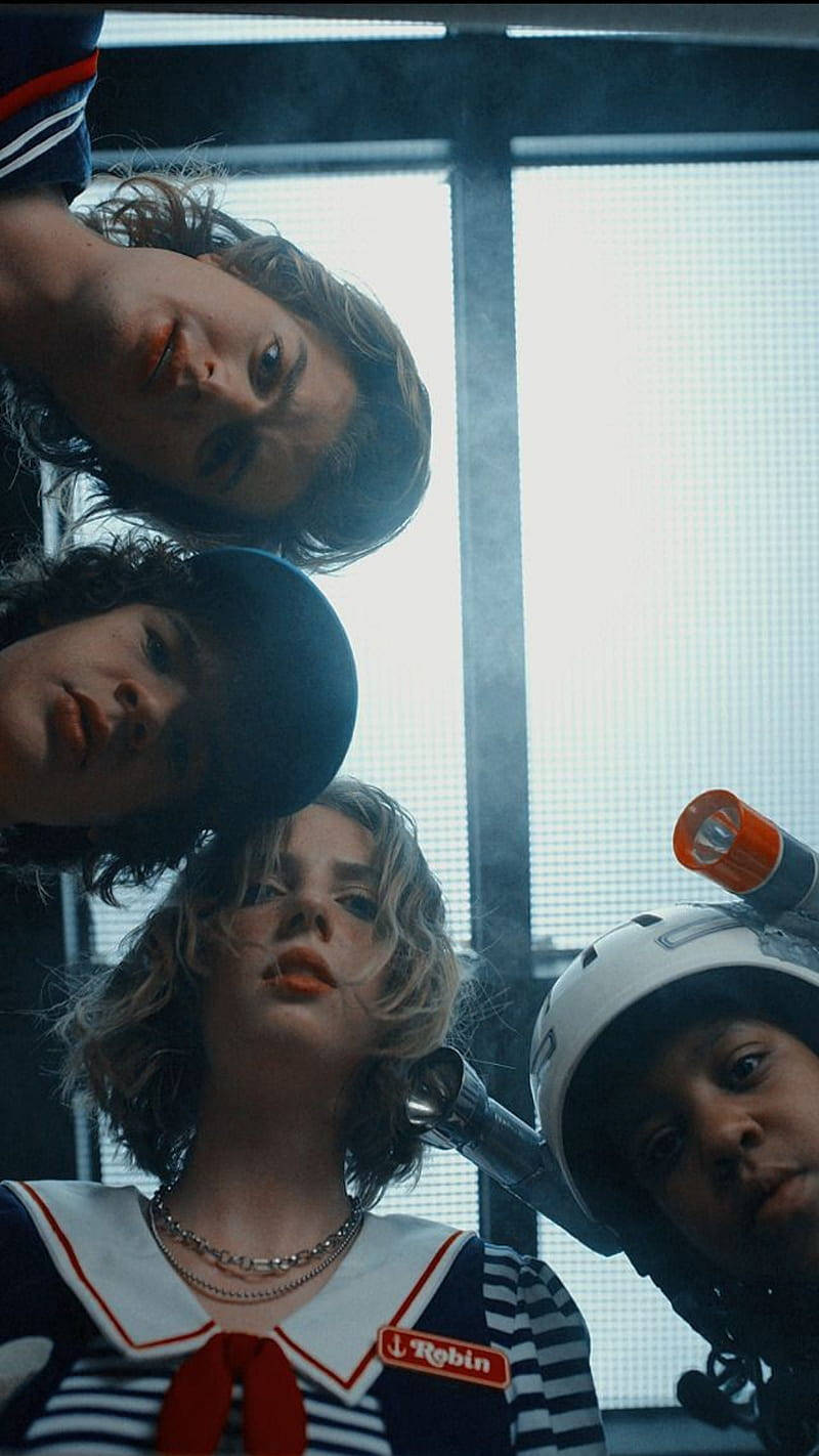 Stranger Things Phone, retro sci-fi gear, grid-patterned window, HD Phone Wallpaper