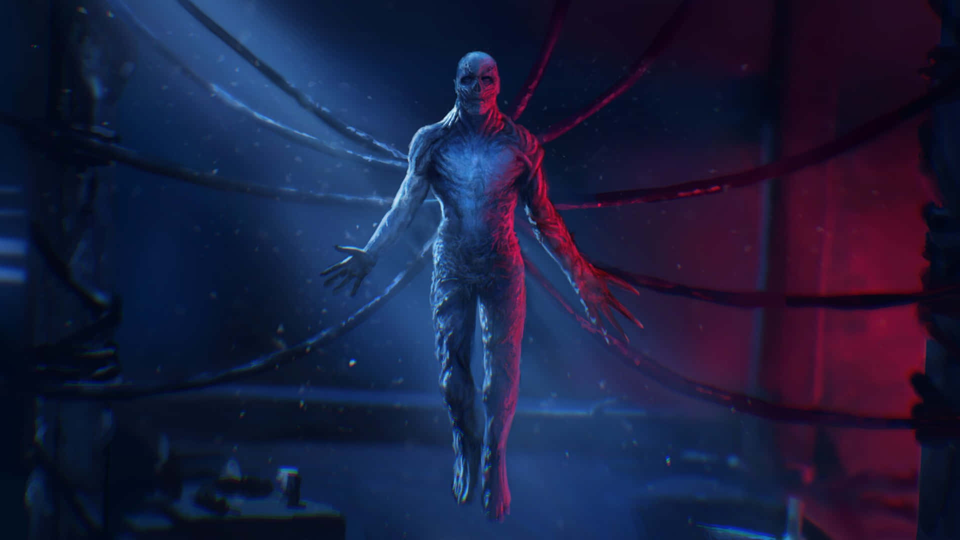 Vecna, Stranger Things, blue and red lighting, Full HD Desktop Wallpaper