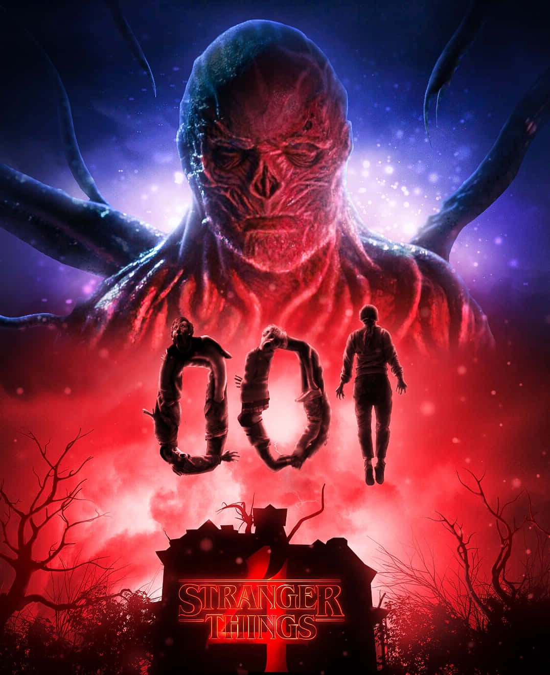 Stranger Things 4, Vecna, starry night sky, HD Phone Wallpaper