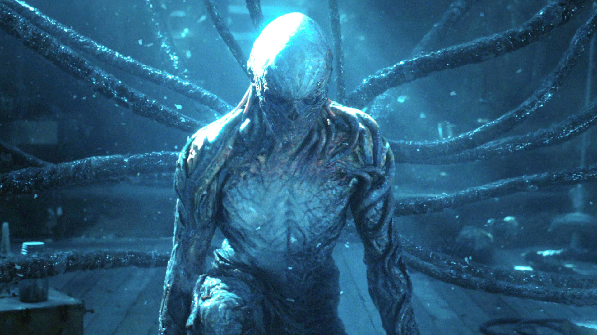 Stranger Things Vecna, glowing head, thick tentacles, Full HD Desktop Wallpaper