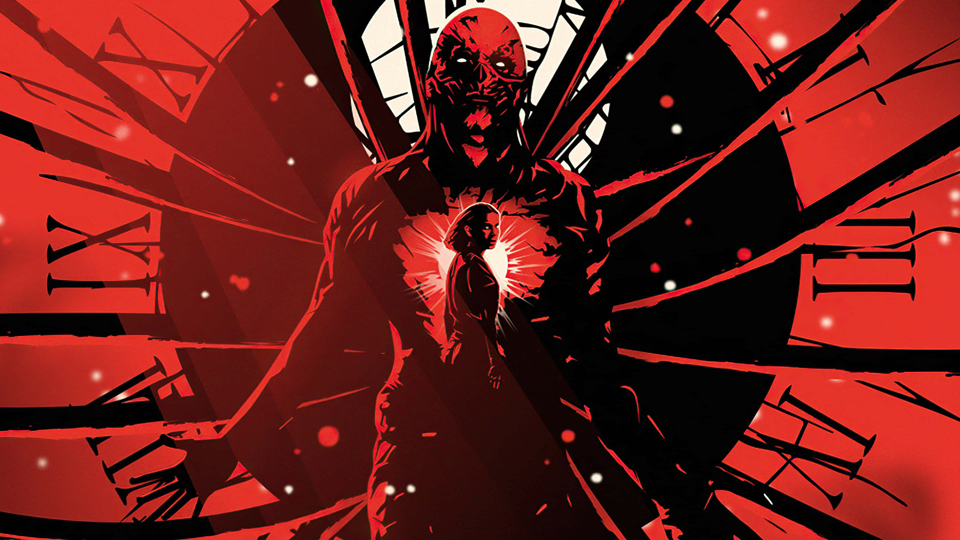 Stranger Things Vecna, red-skinned, child silhouette, 4K Desktop Wallpaper